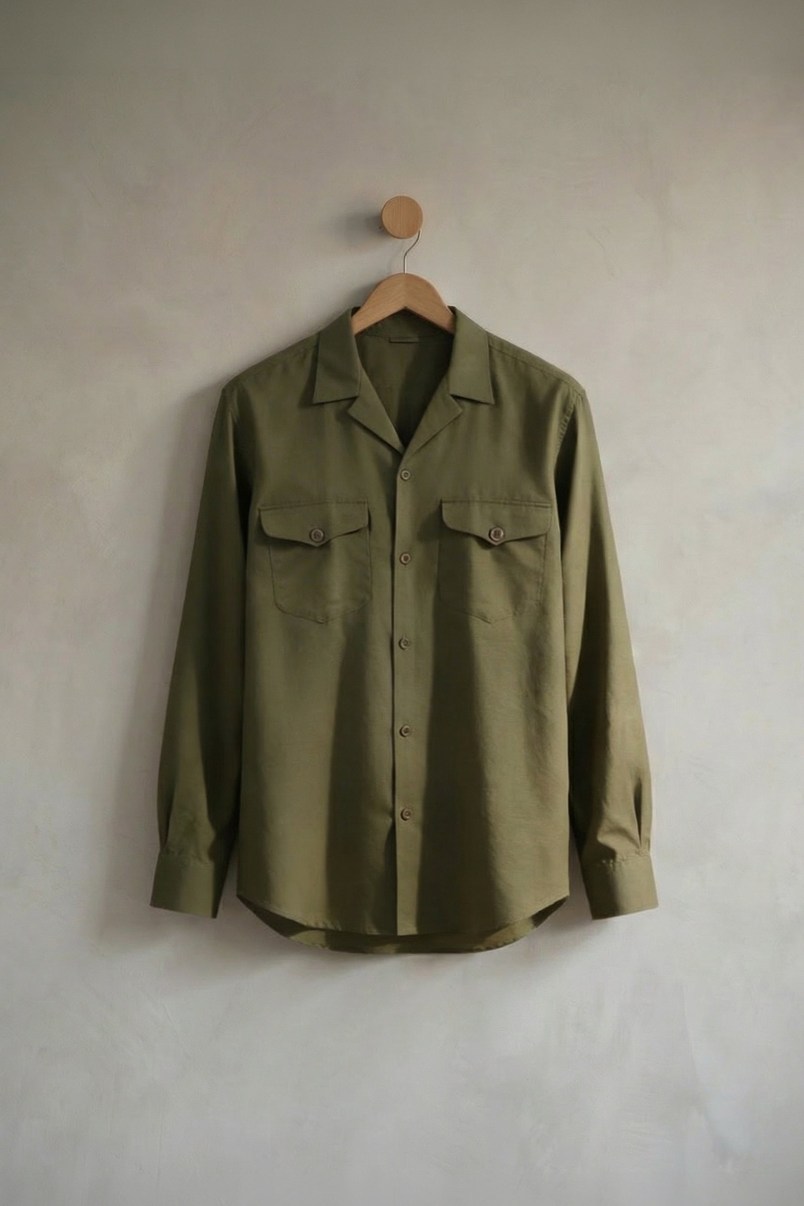Khaki Safari Shirt | Men's Linen Shirt