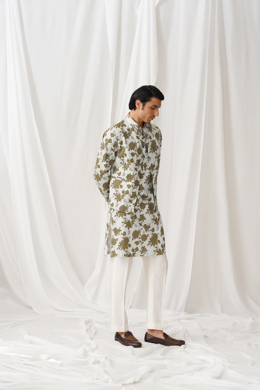 Motif Kurta-Nehru Set