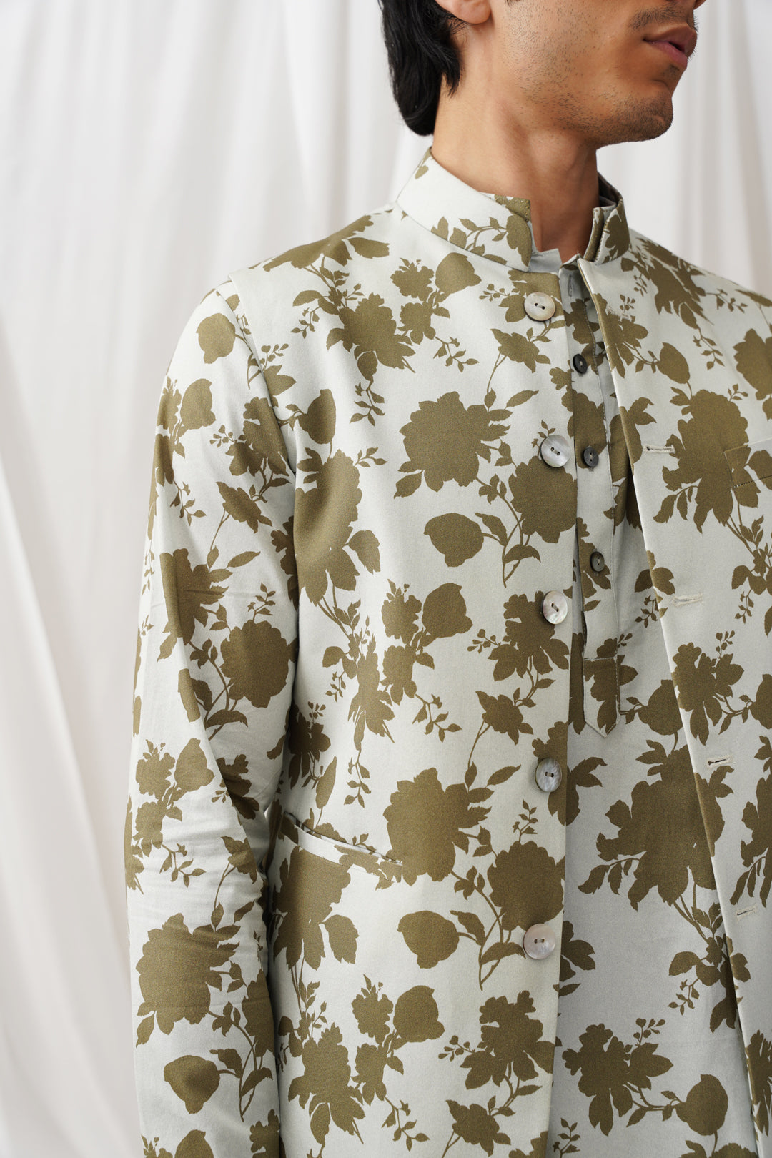 Motif Kurta-Nehru Set