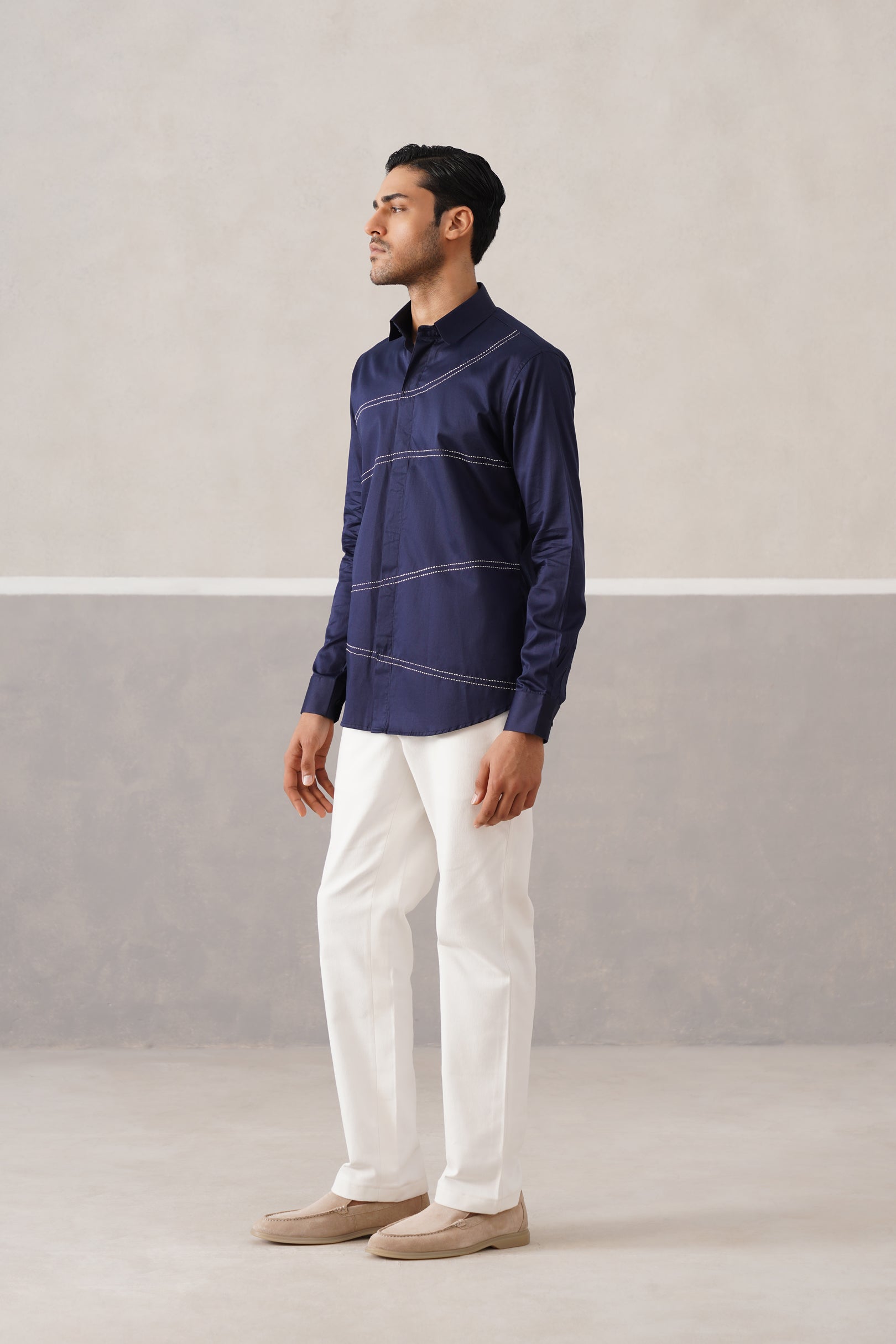 NAVY WAVE SHIRT