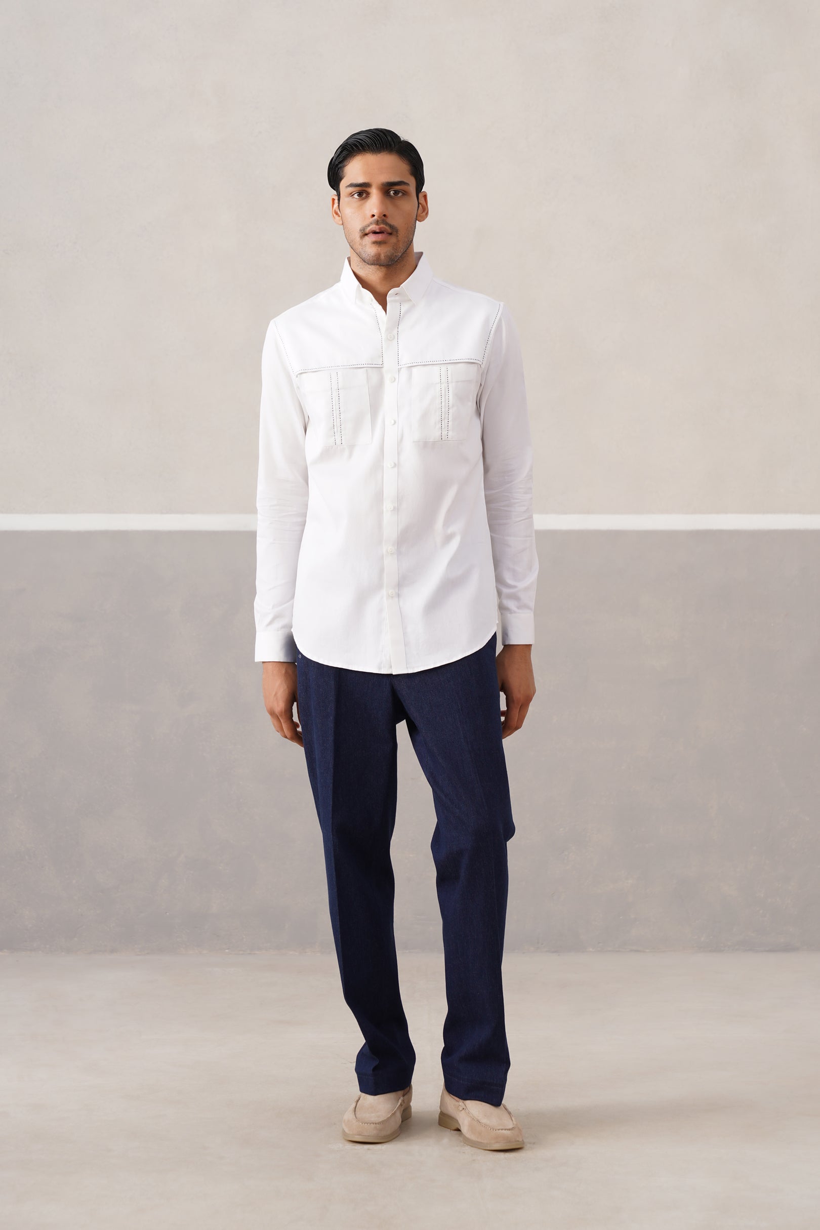 FLOATING TAGAI SHIRT IN WHITE