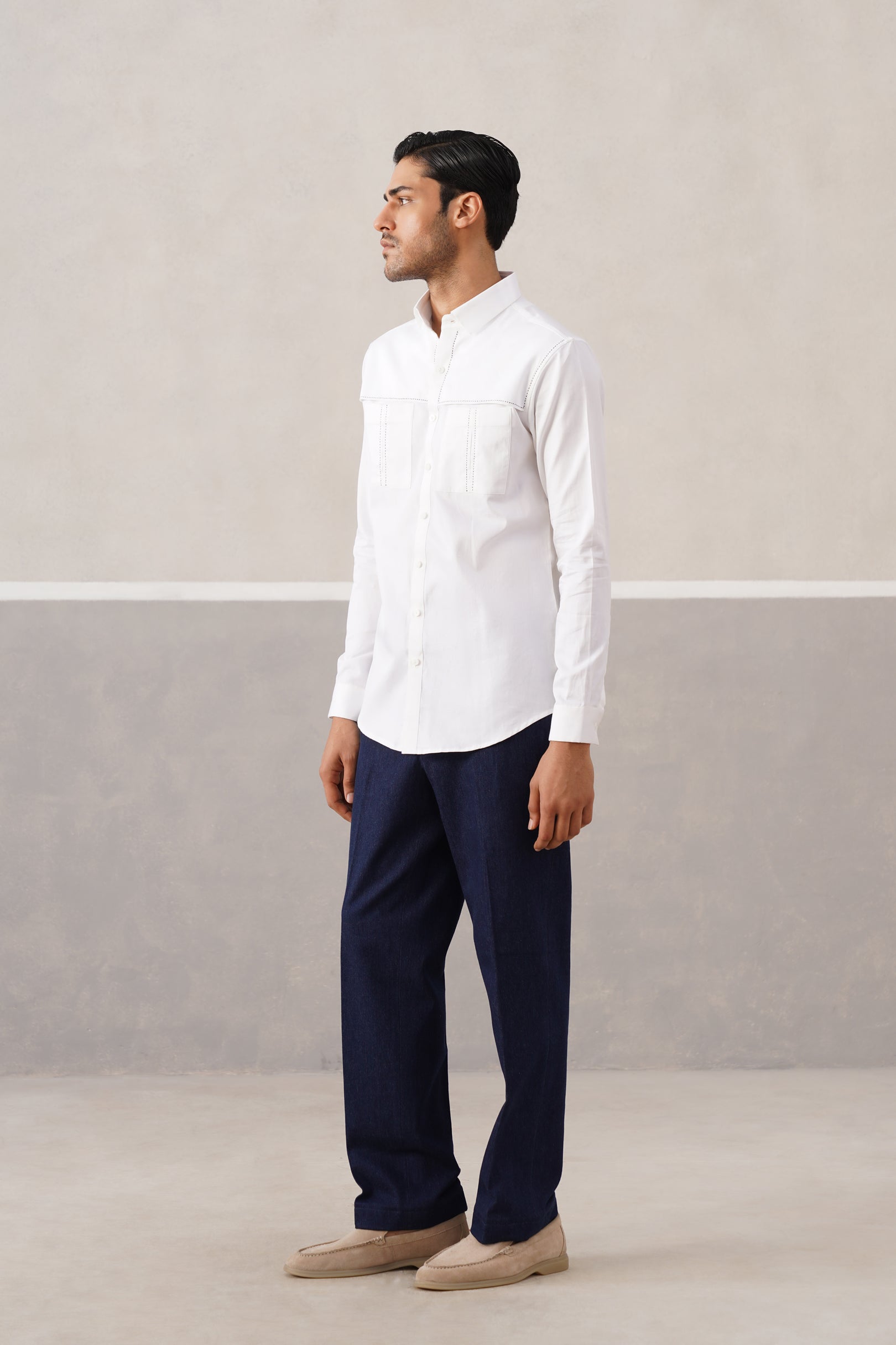 FLOATING TAGAI SHIRT IN WHITE