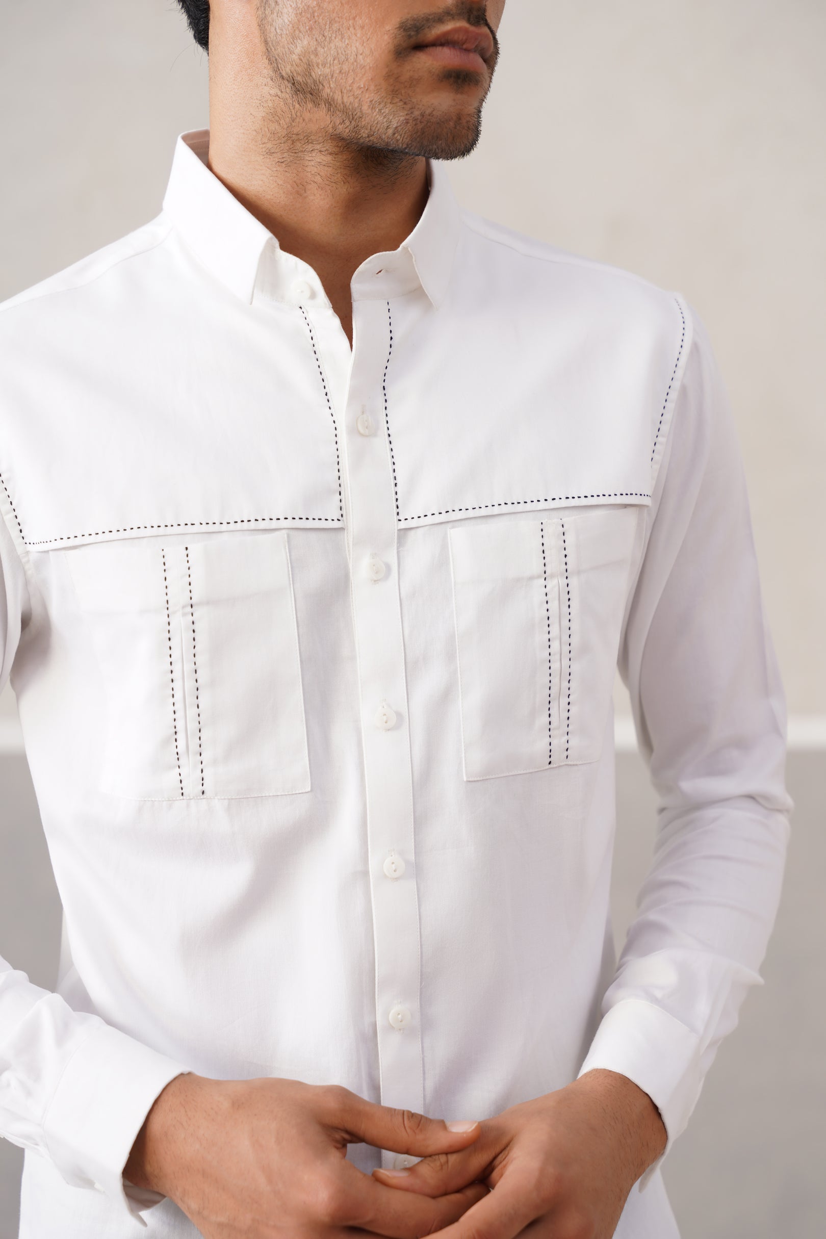 FLOATING TAGAI SHIRT IN WHITE