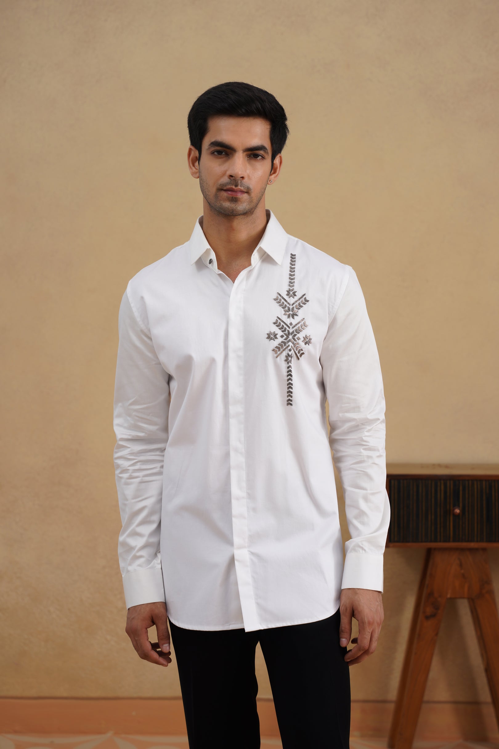 White Metallic Shirt