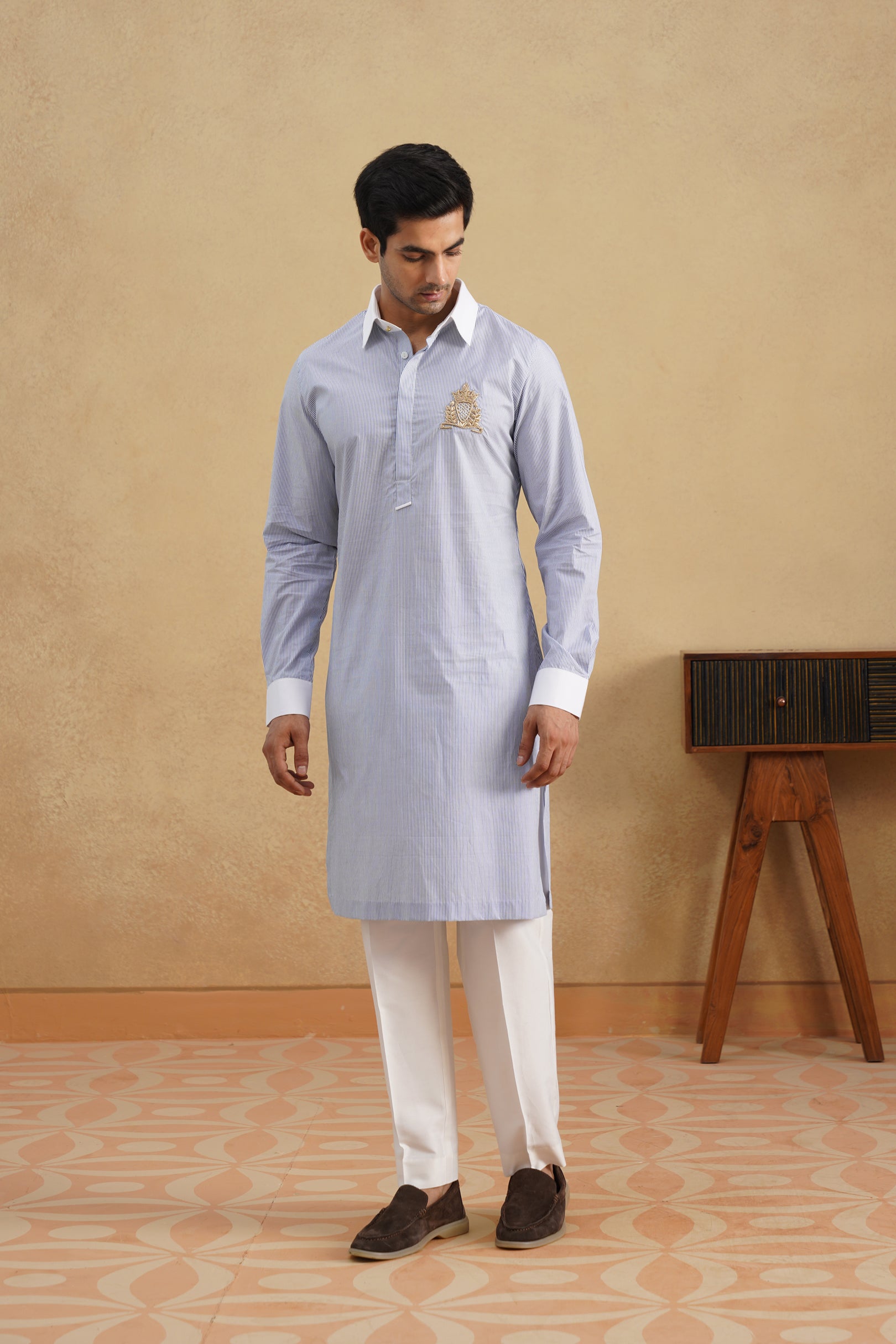 STRIPED CREST KURTA