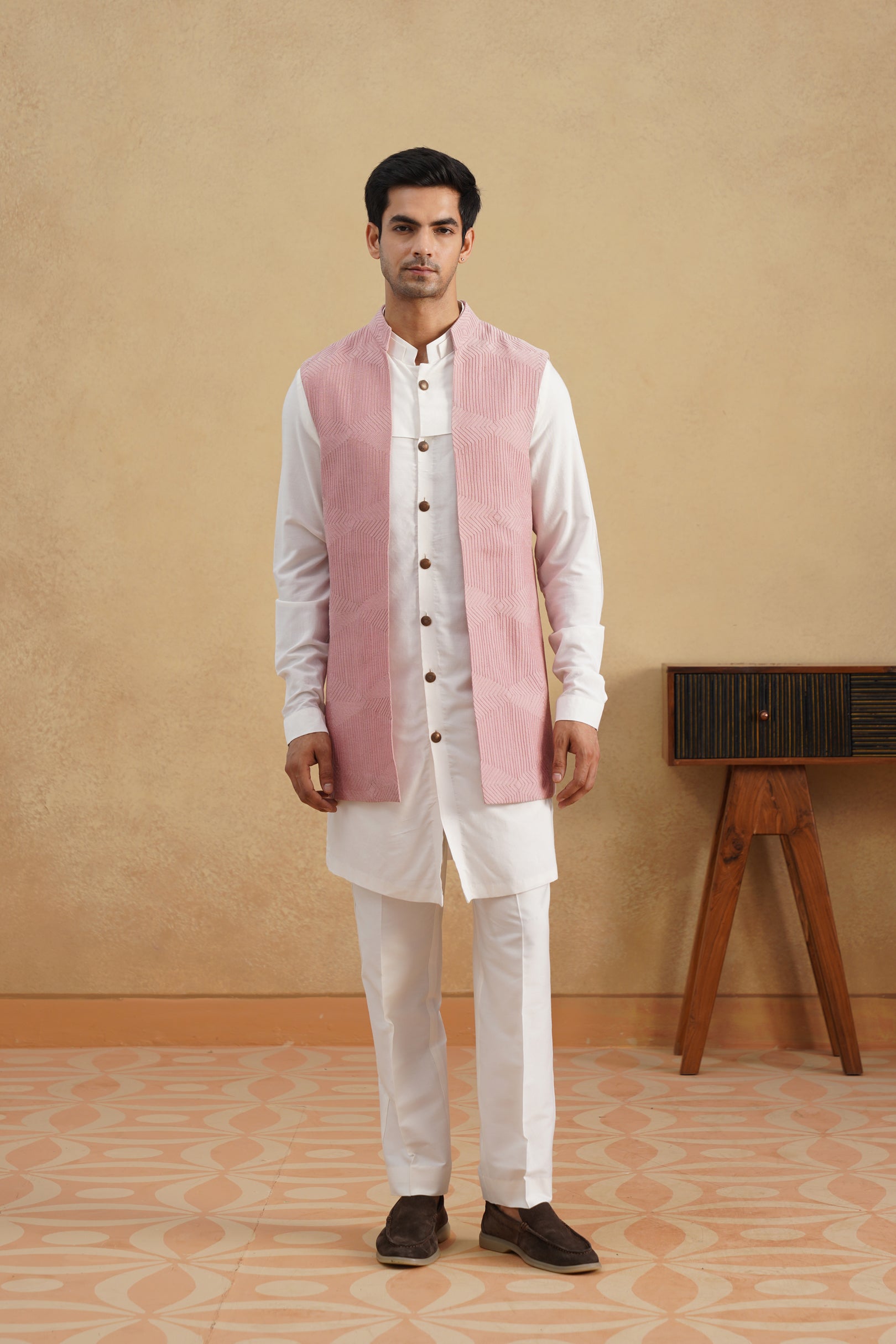 Pink D-N Nehru-Jacket