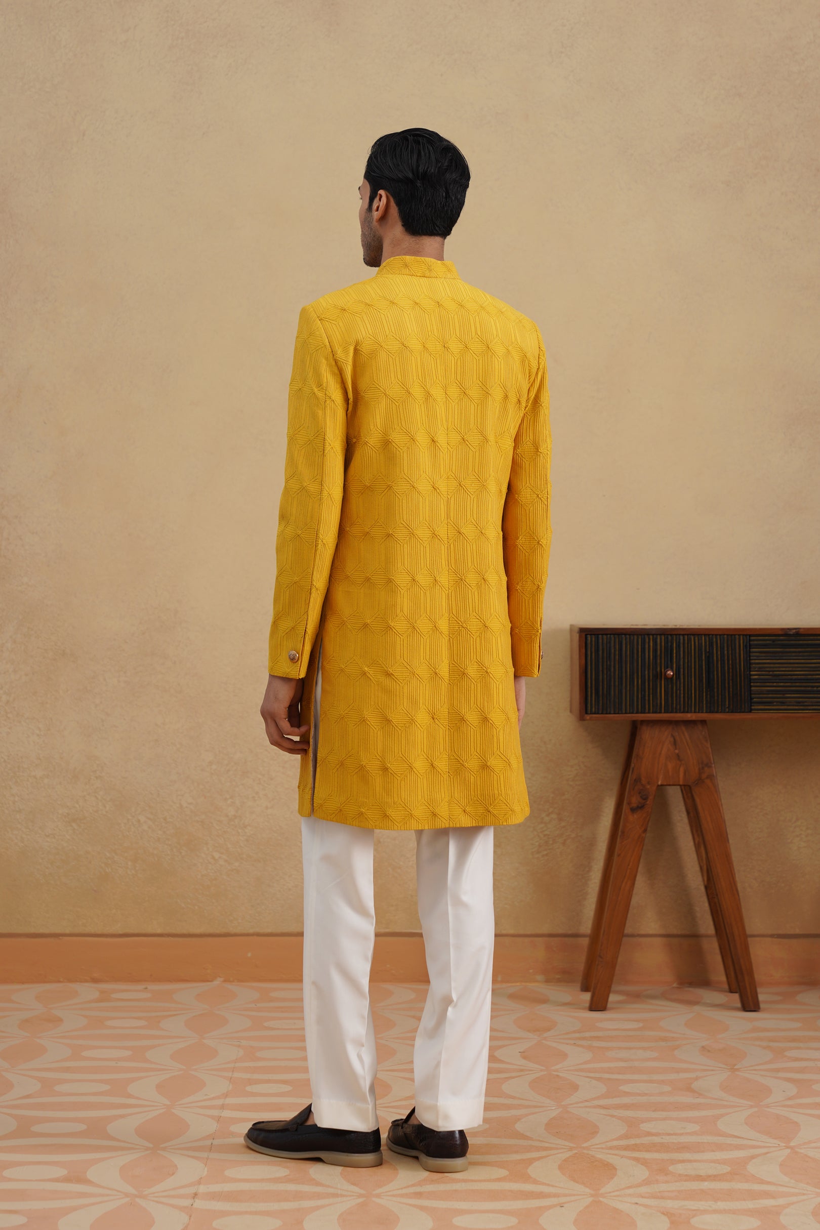 Mustard d-n Achkan Set