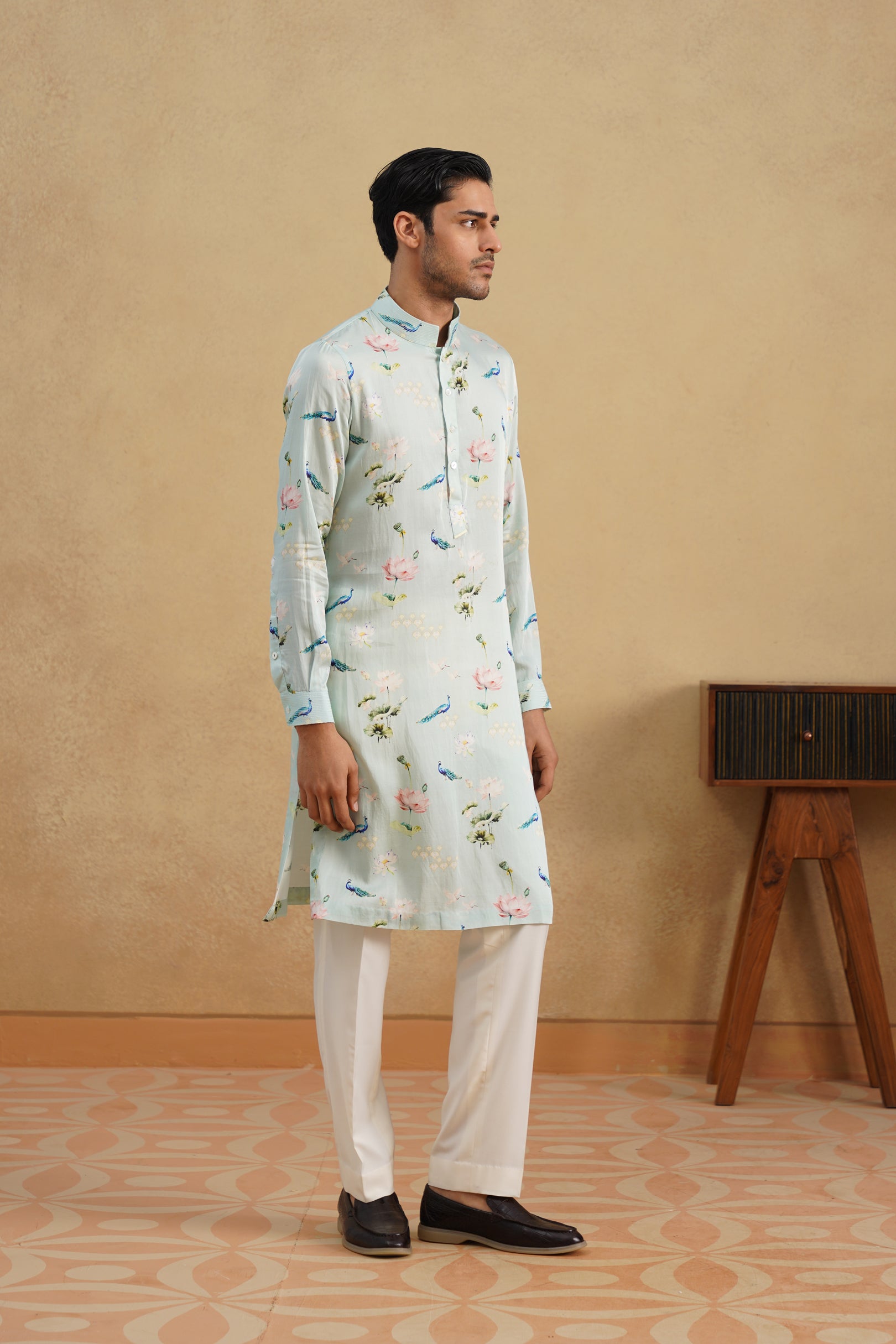 SKY BLOOM PRINTED KURTA