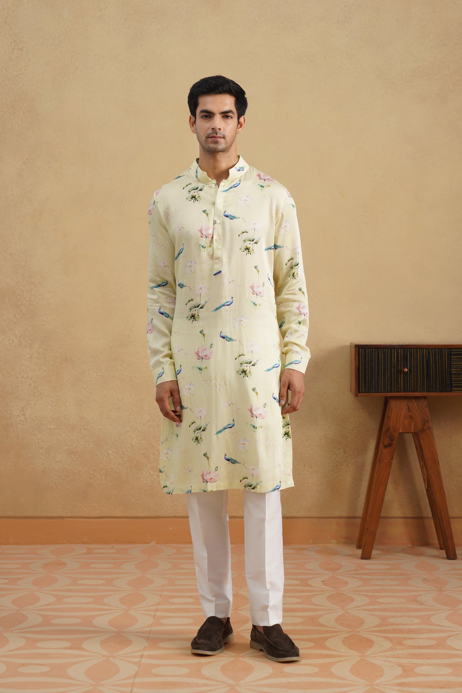 LEMON BLOOM PRINTED KURTA
