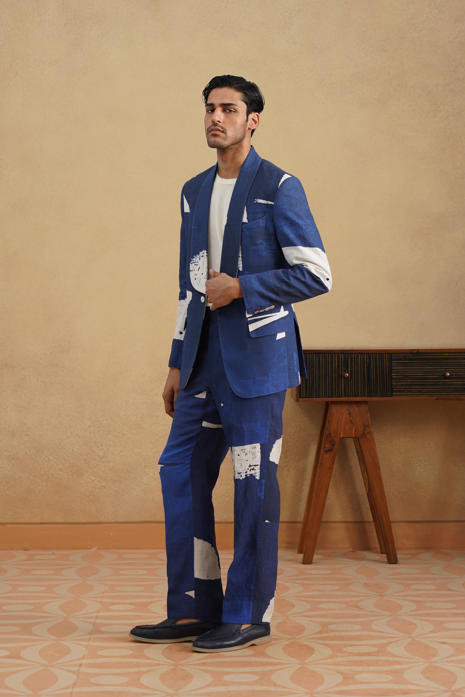 INDIGO STROKES JACKET & TROUSER