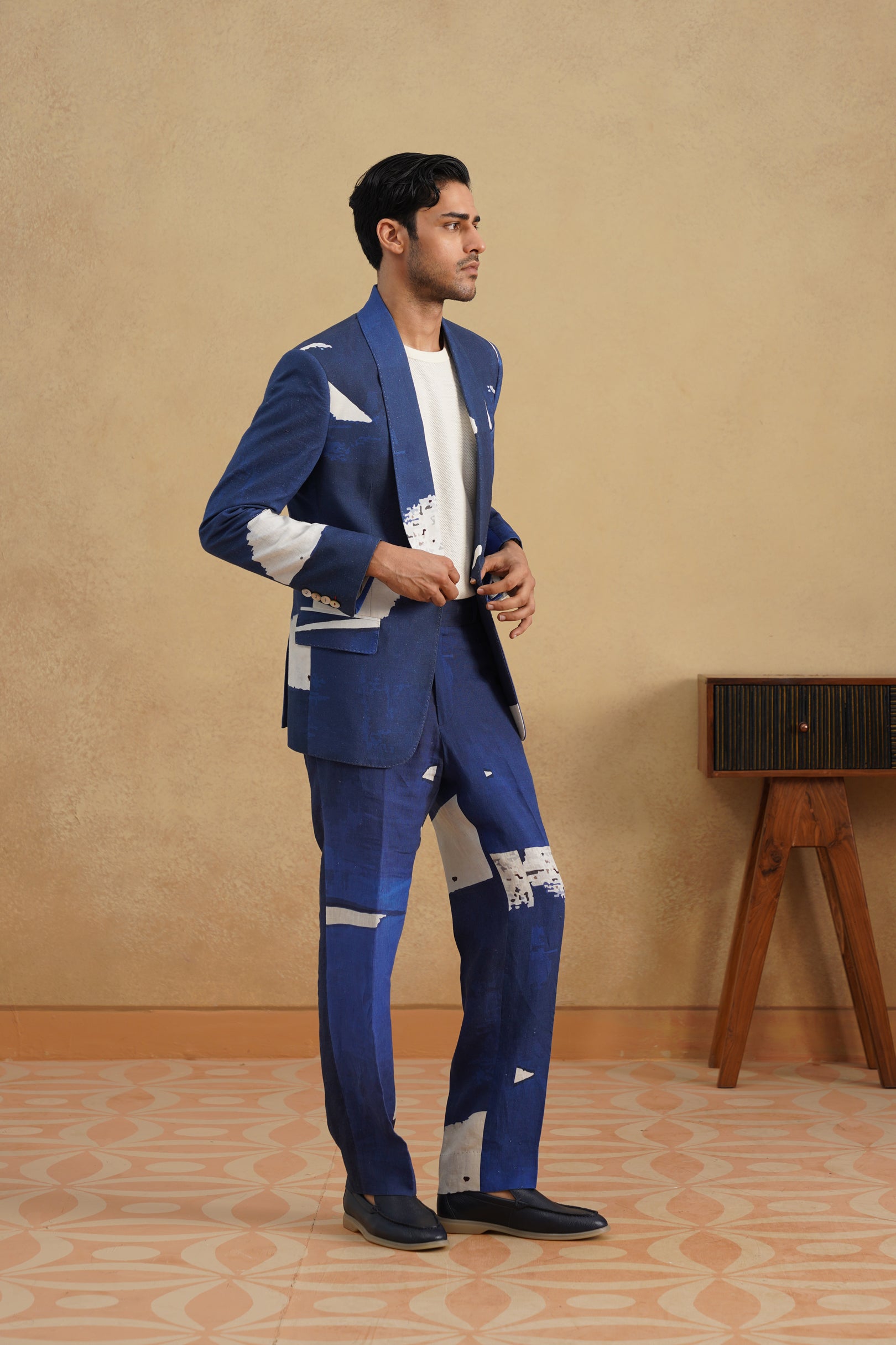 INDIGO STROKES JACKET & TROUSER
