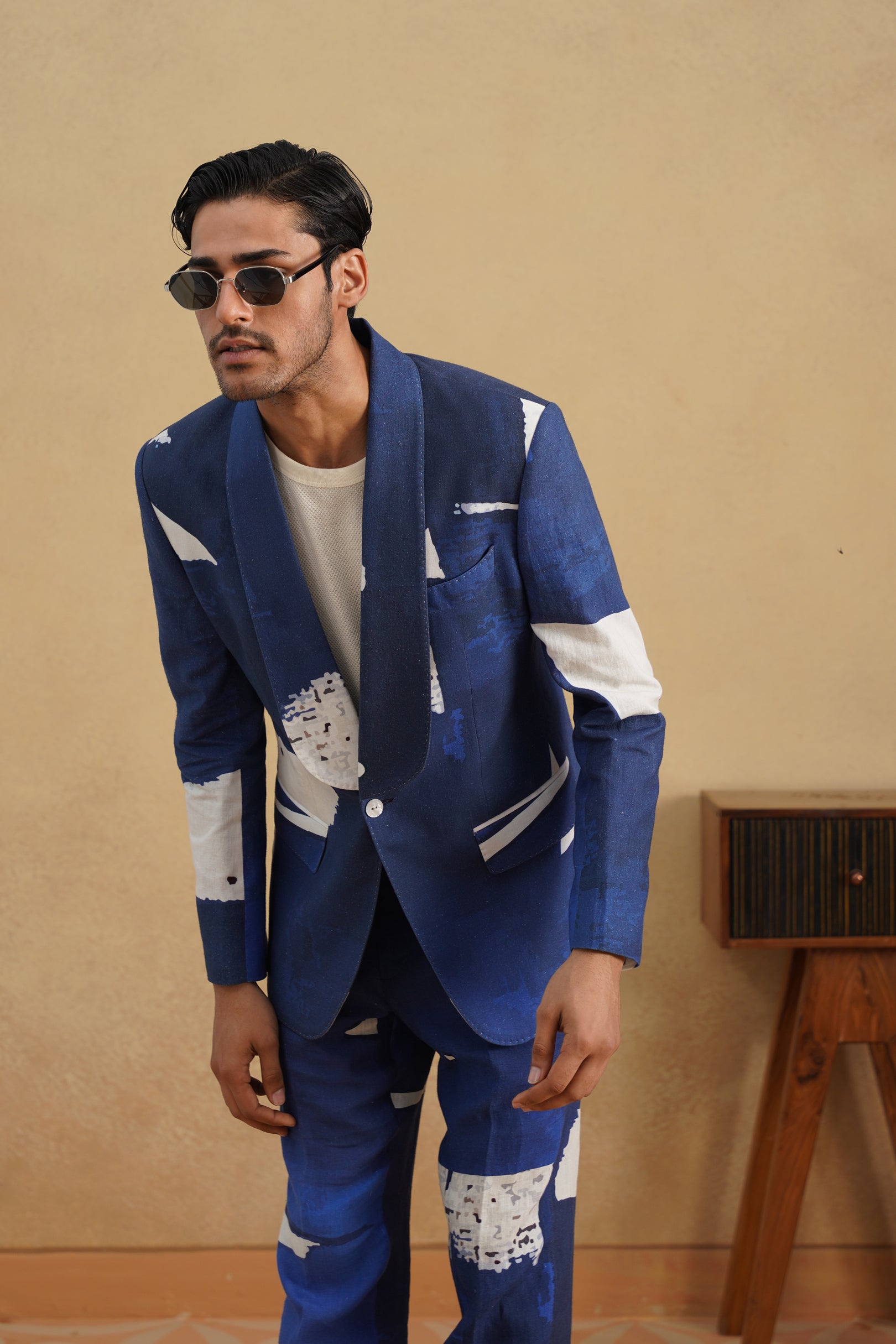 INDIGO STROKES JACKET & TROUSER