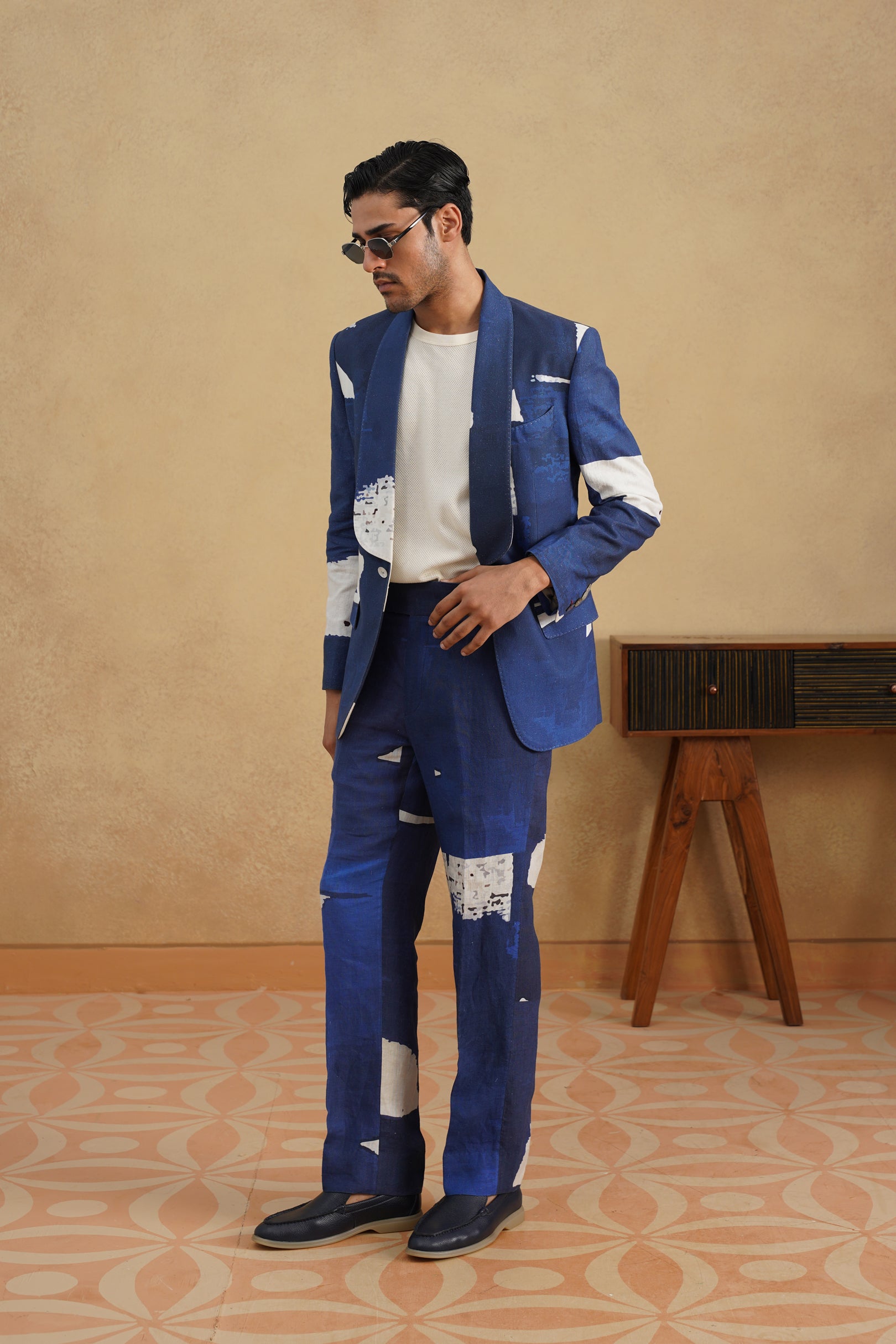 INDIGO STROKES JACKET & TROUSER