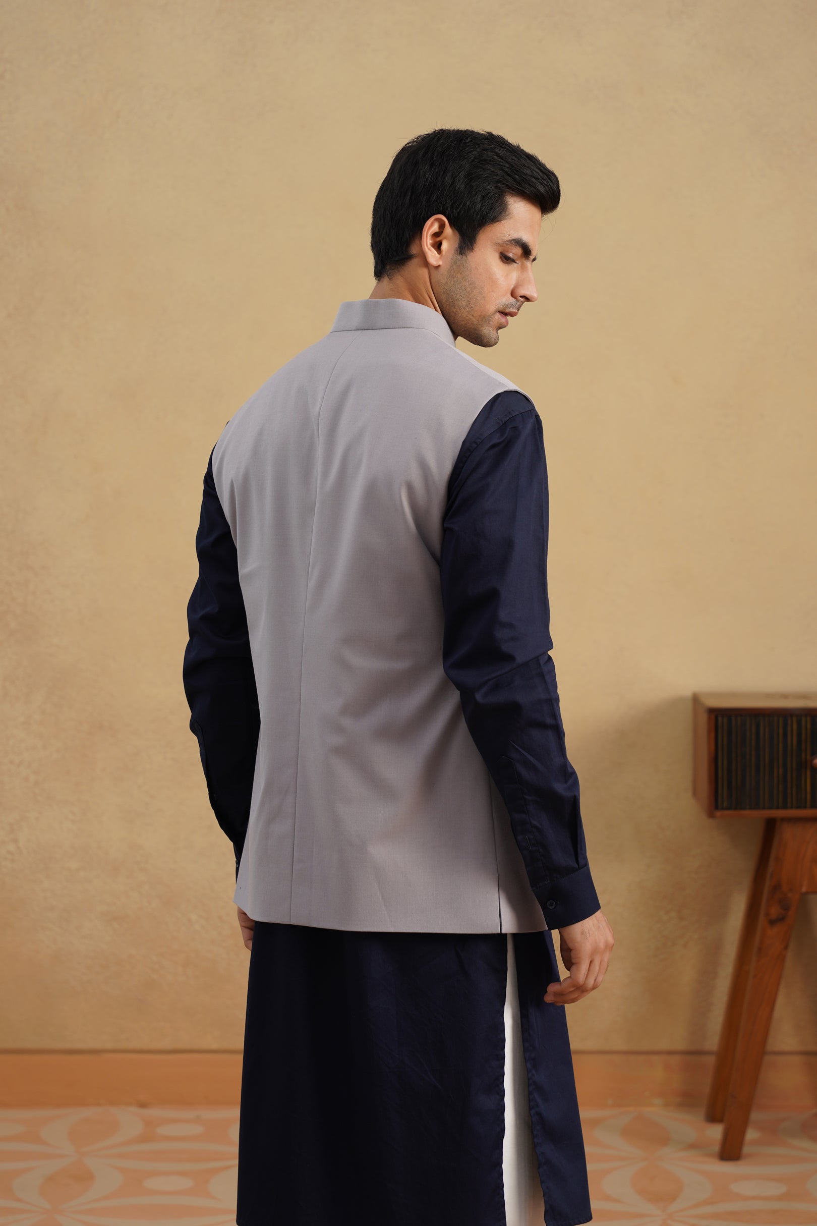 Grey D-N Kurta-Nehru Set