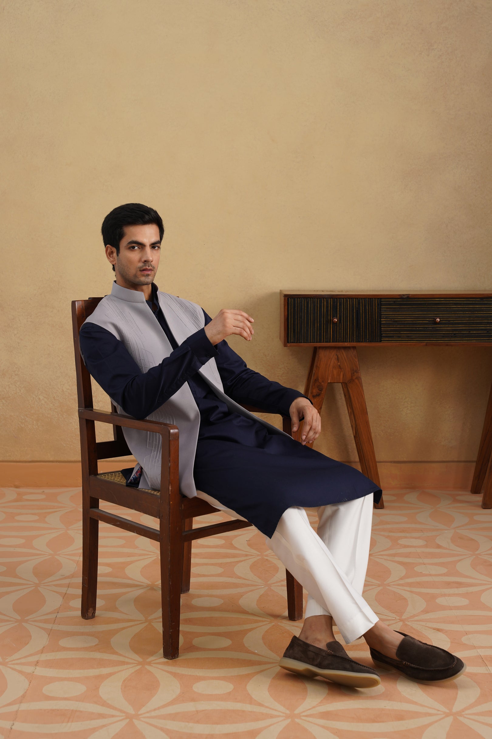 Grey D-N Nehru-Jacket