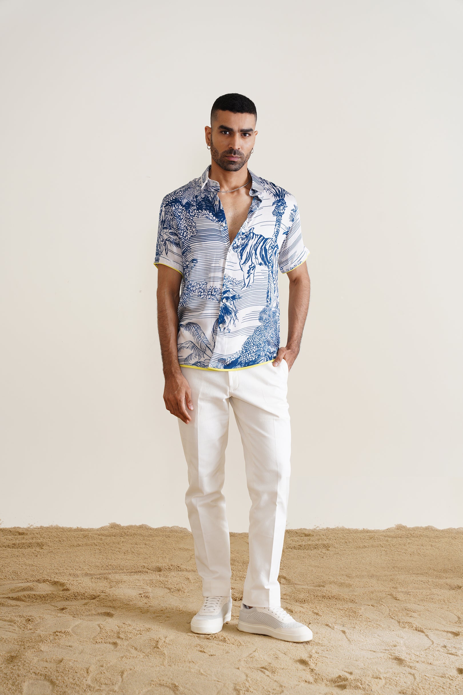 Blue Stencil Shirt