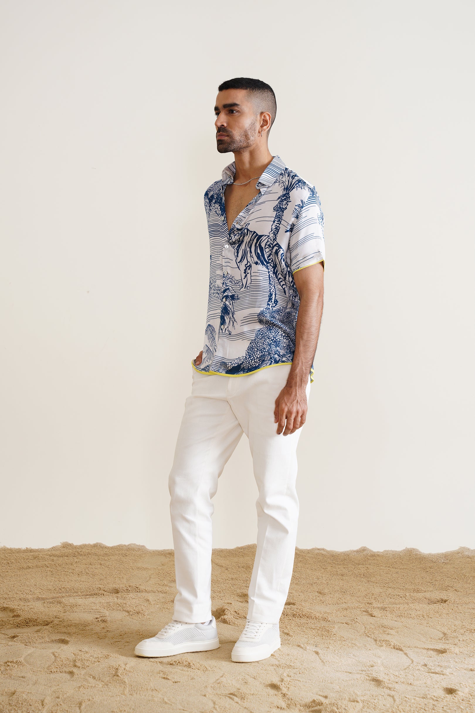 Blue Stencil Shirt