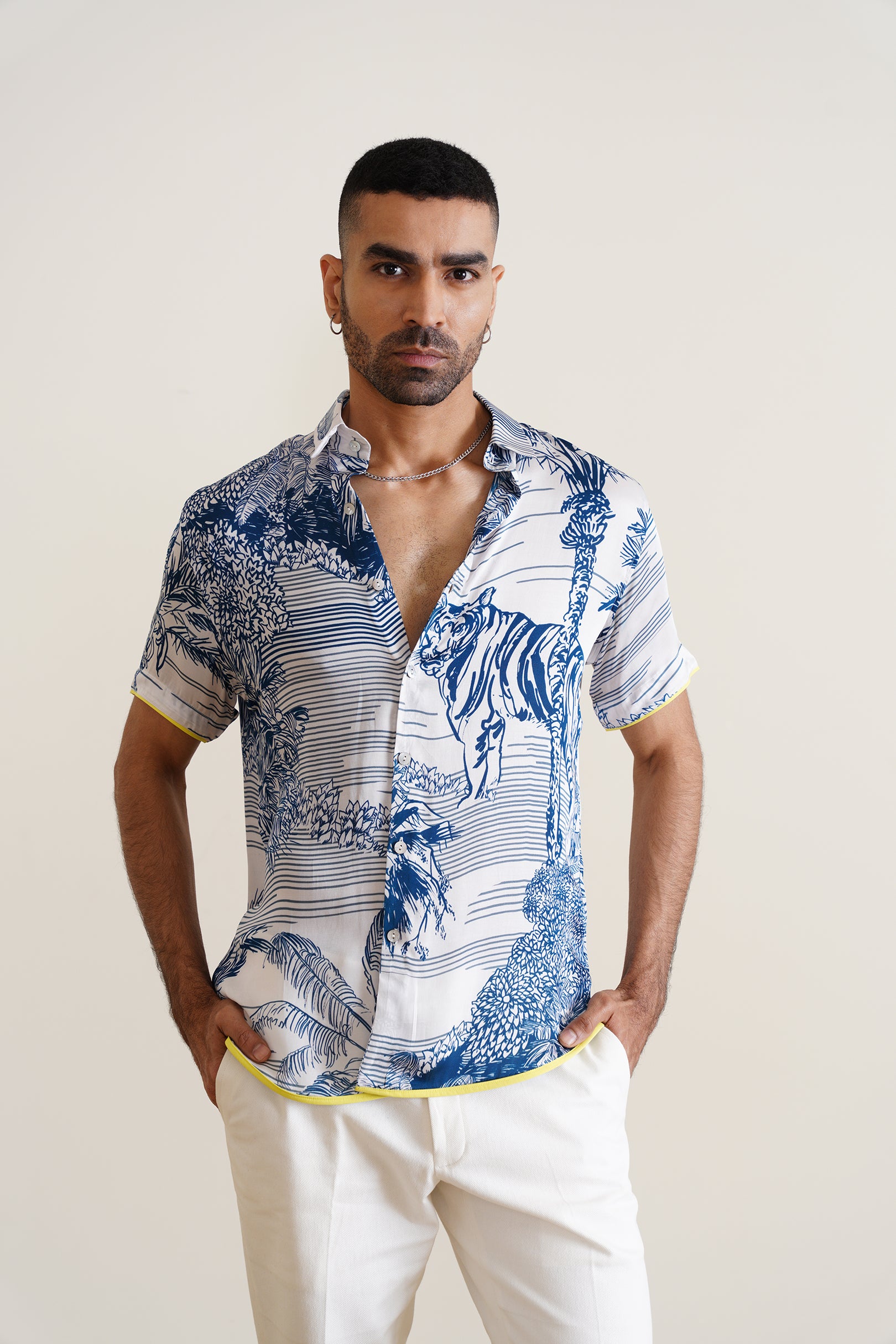 Blue Stencil Shirt