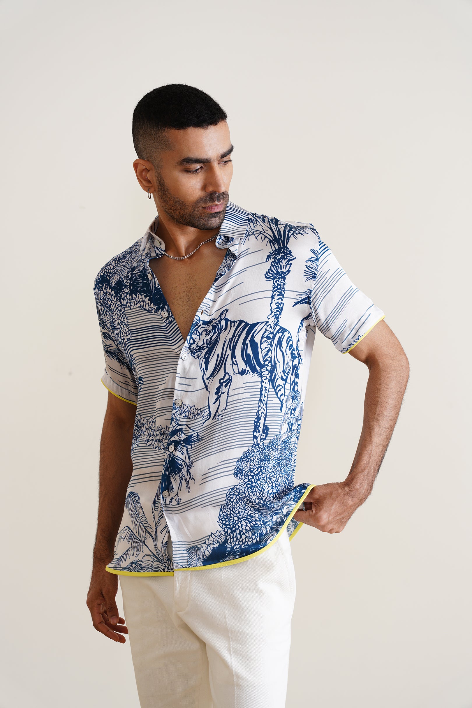Blue Stencil Shirt