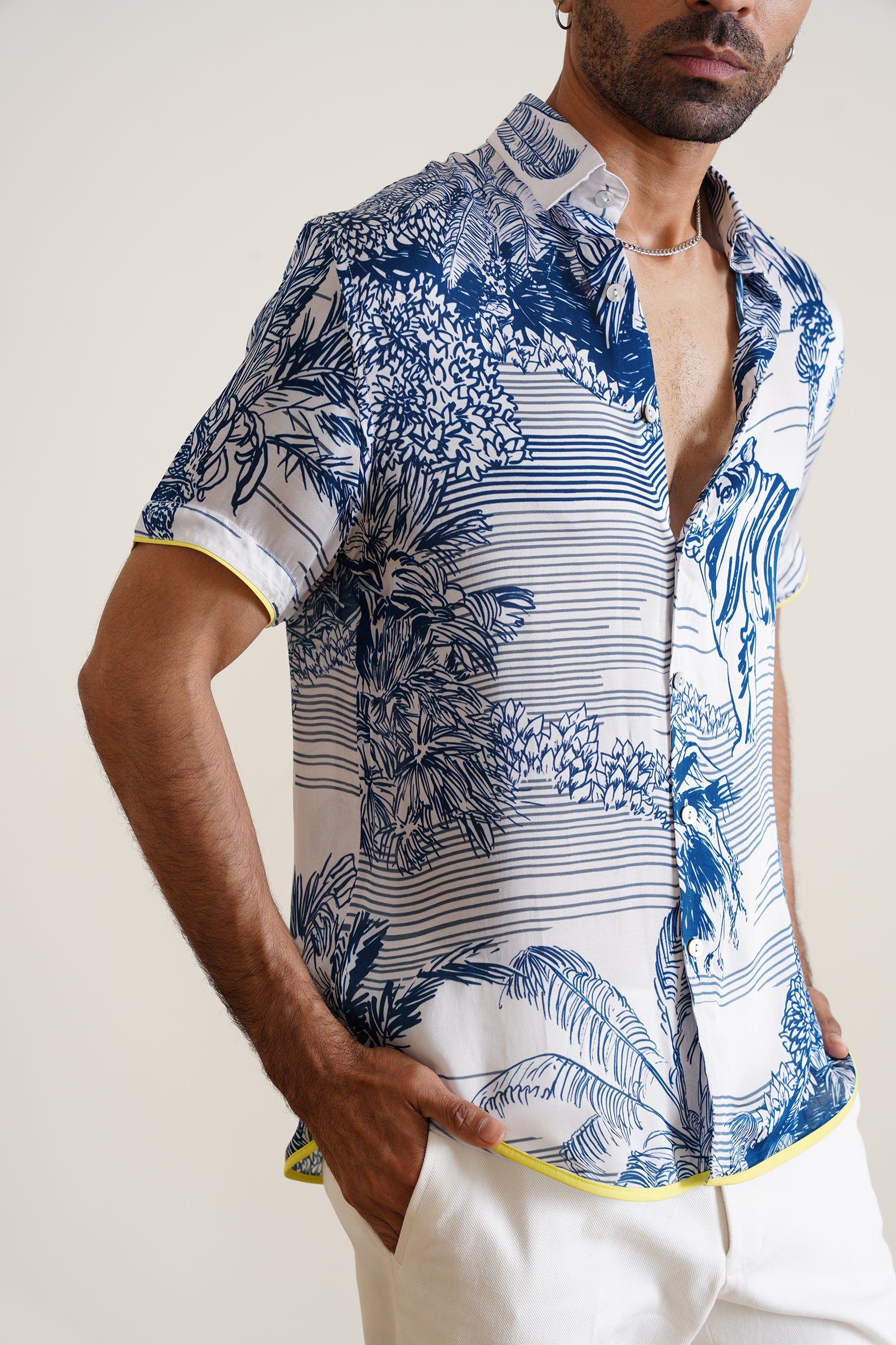 Blue Stencil Shirt