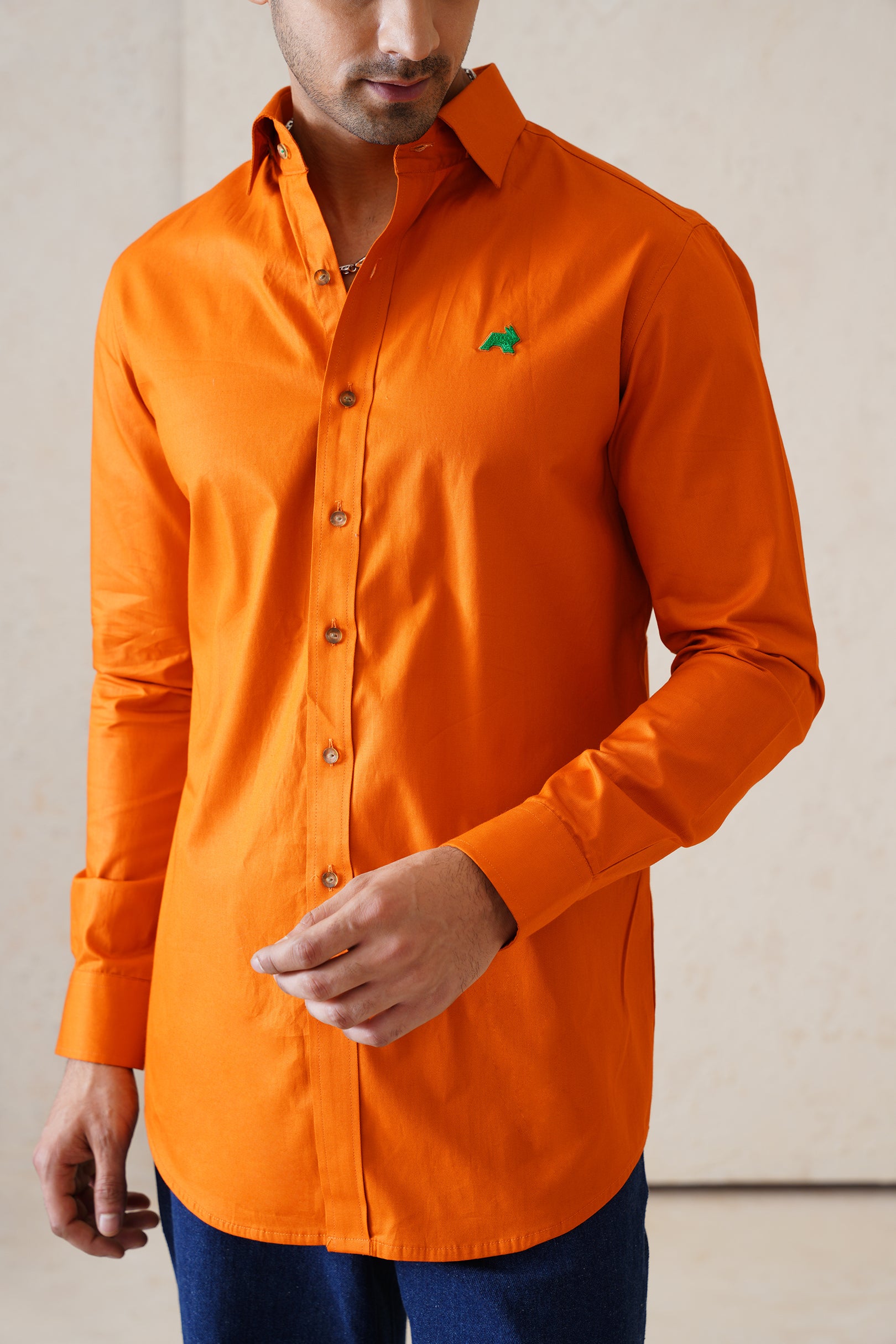 Solid Burnt Orange Shirt