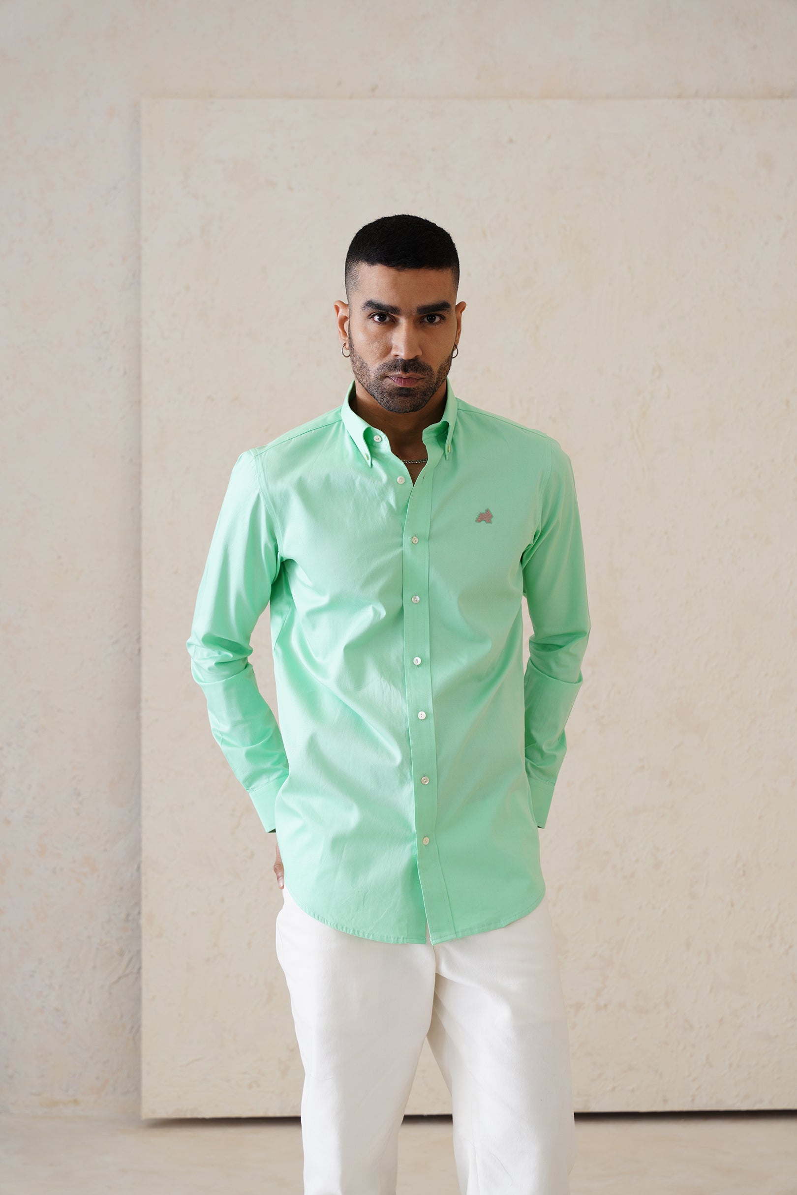 Solid Sea Green Shirt
