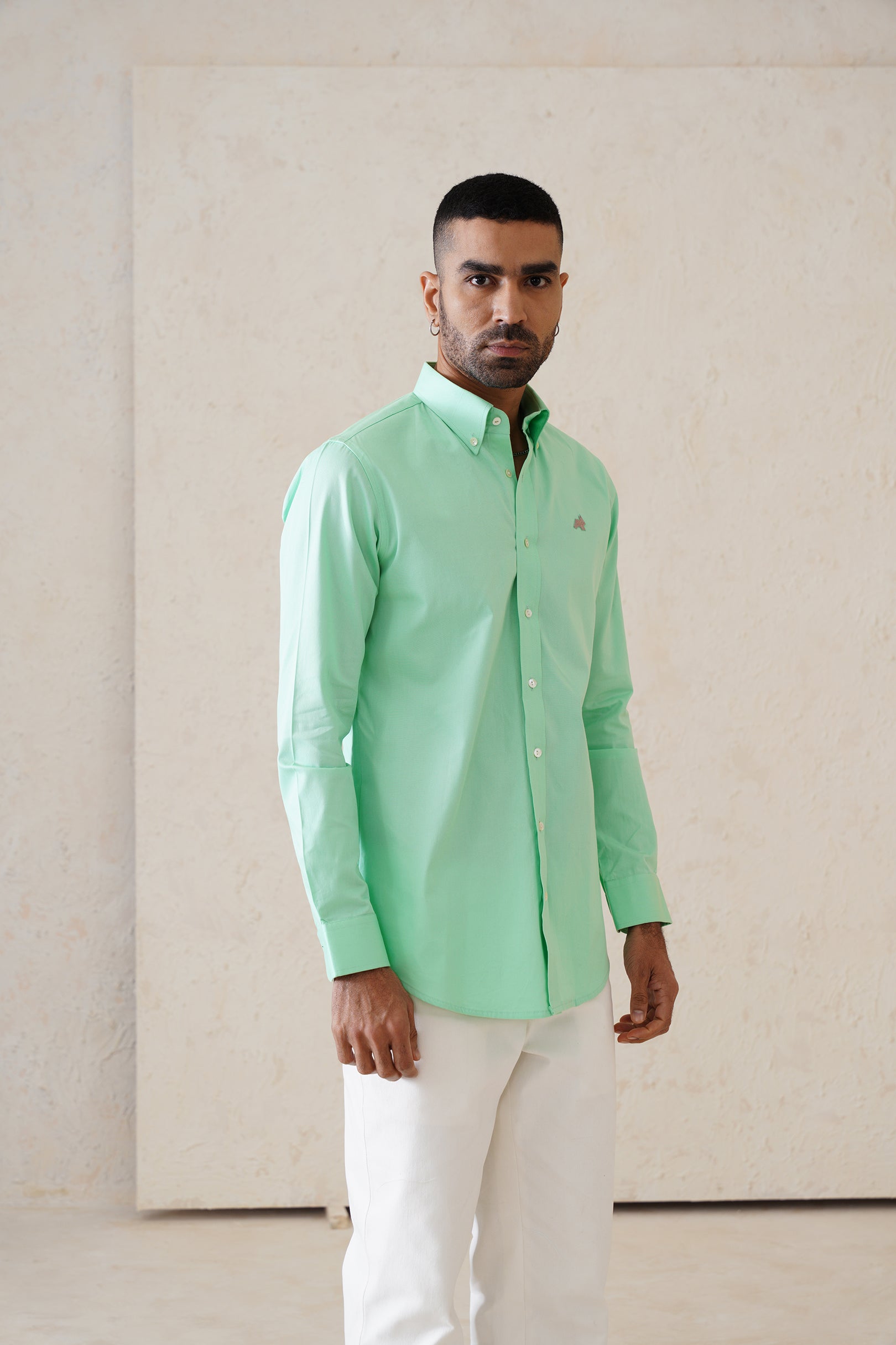 Solid Sea Green Shirt