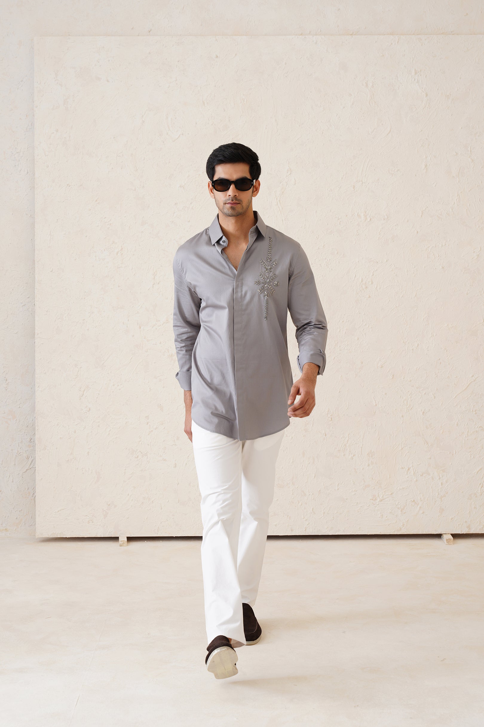 Grey Metallic Shirt