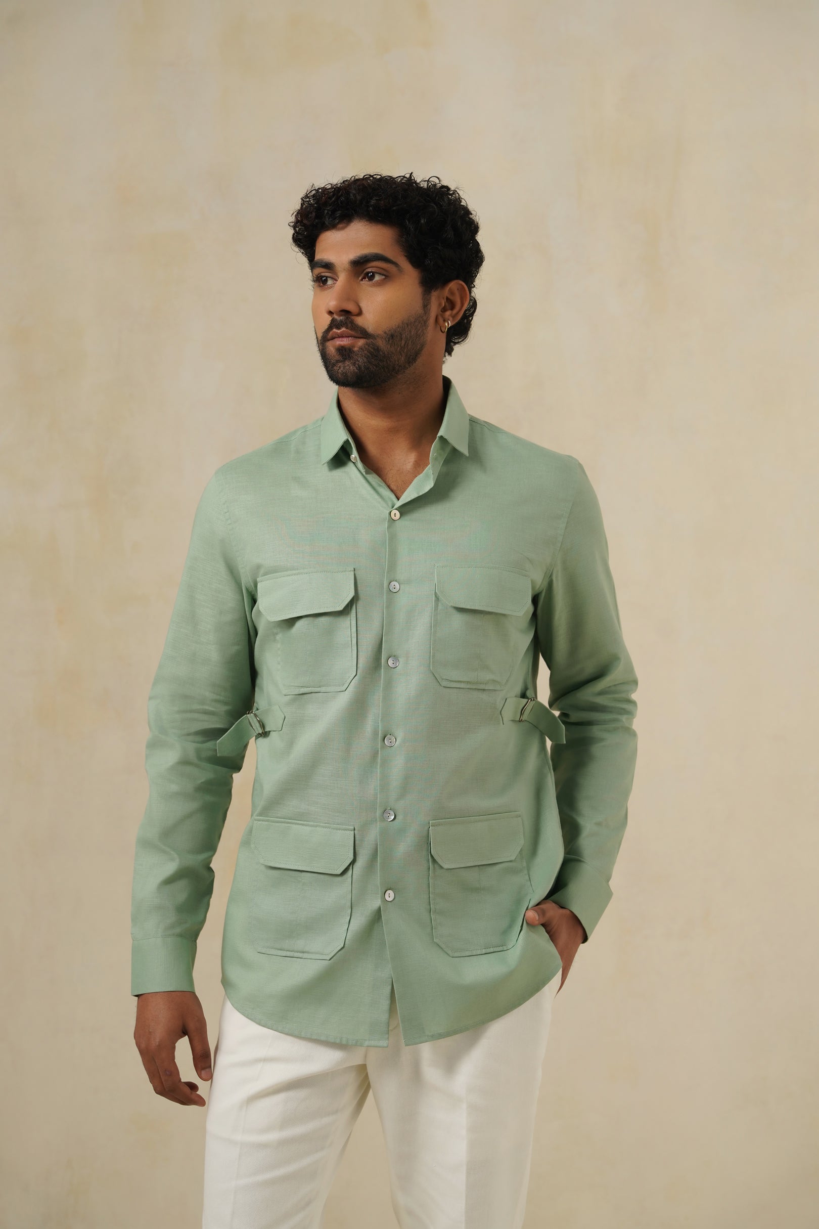 Sage Safari | Men's Linen Shirt (Copy)