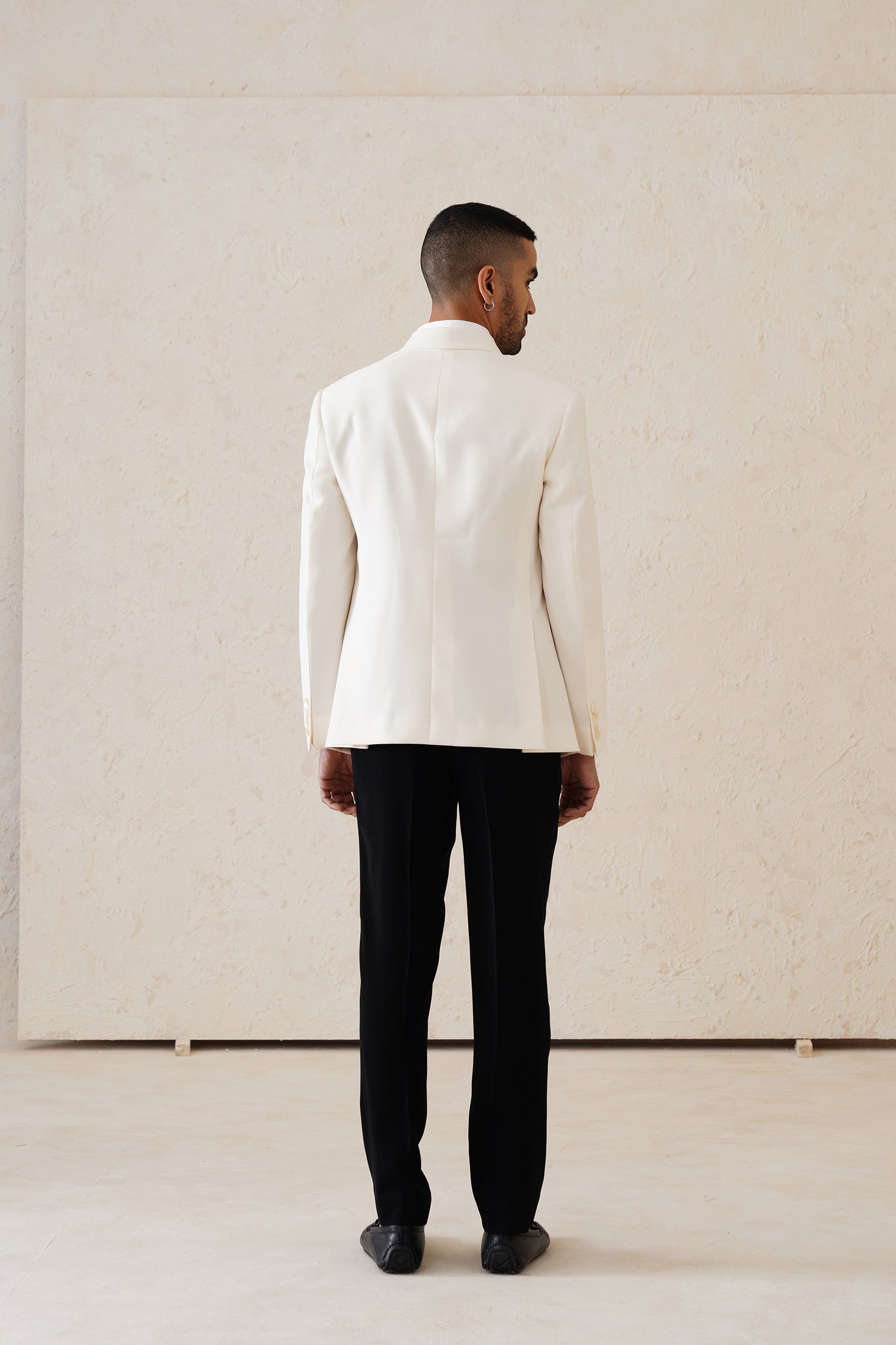 Saqib Saleem in White Tuxedo Jacket