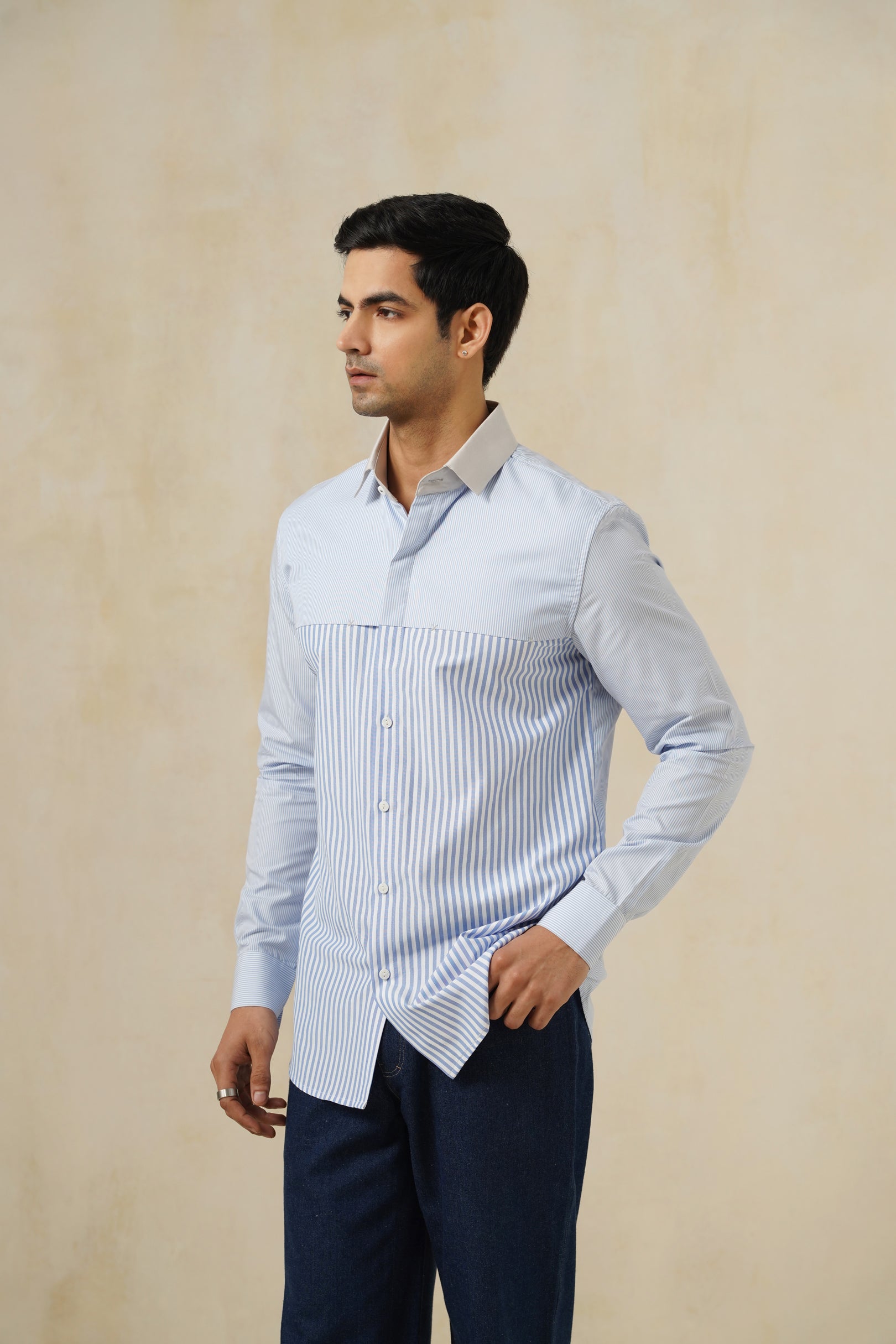 Marina | Men's Pinstripe Cotton Shirt