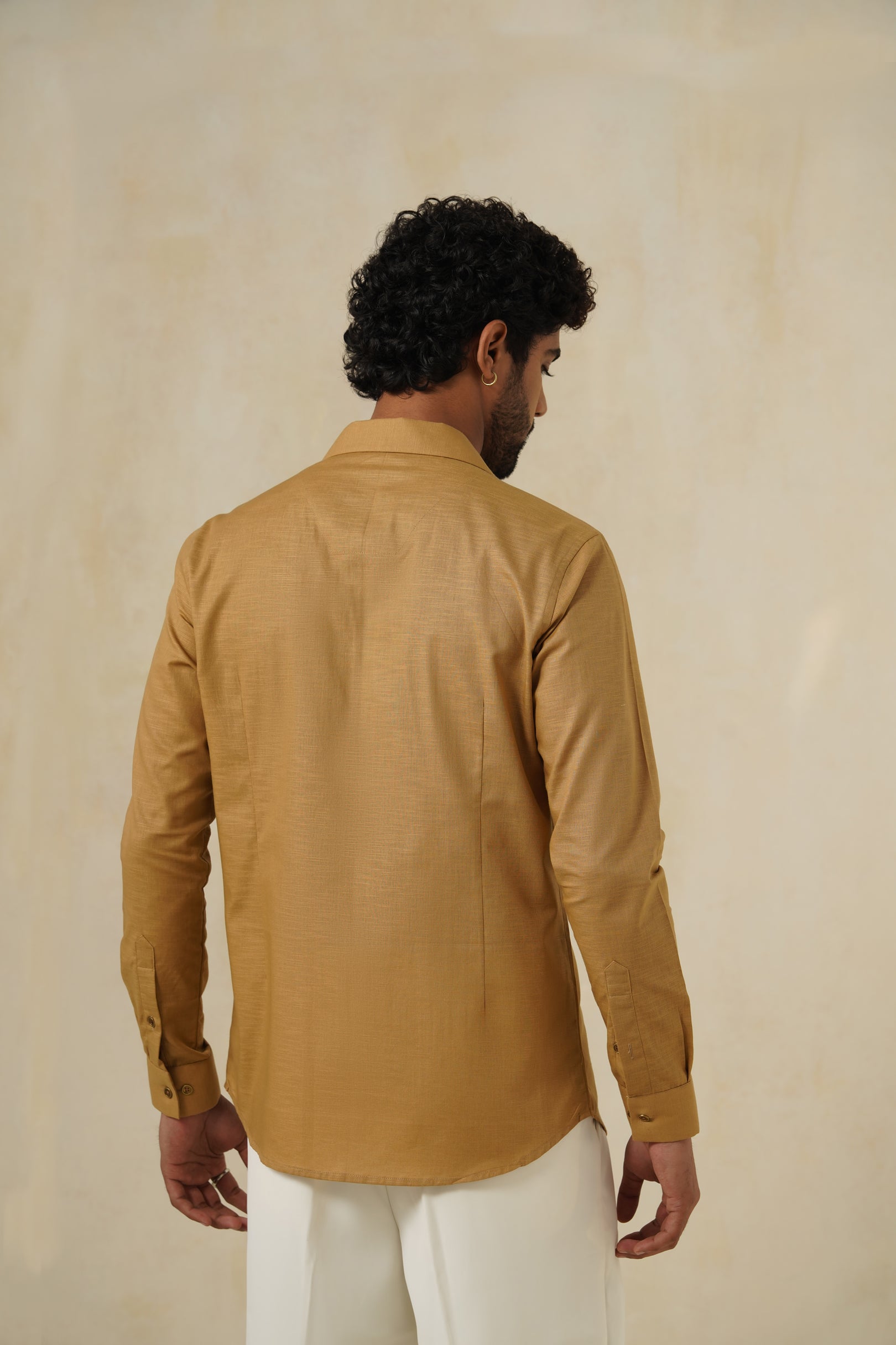 Tan Safari Shirt | Men's Linen Shirt