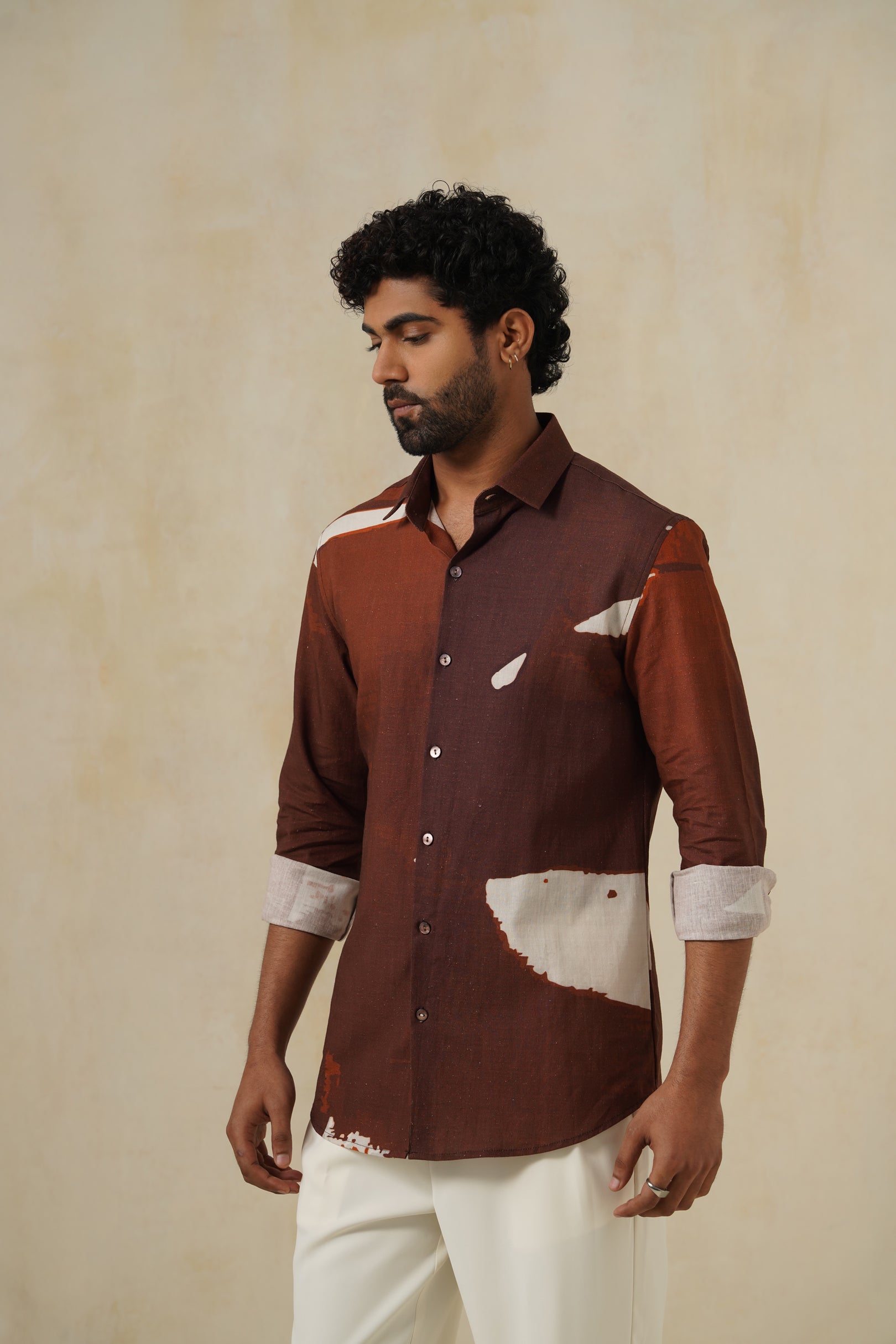 Strokes Shirt | Men's Printed Cotton-Linen Shirt
