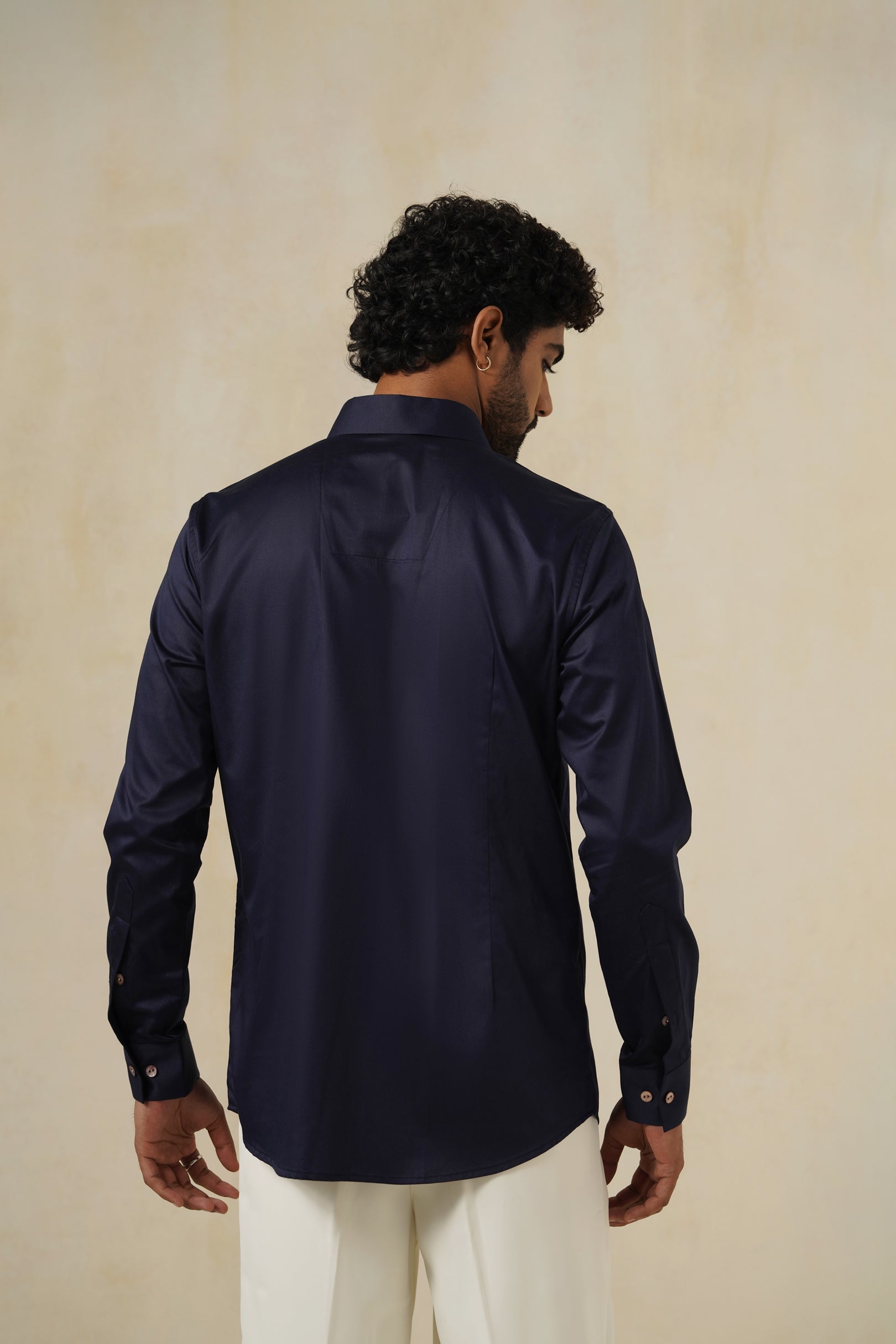 Vector Navy | Men's Emb Cotton Shirt