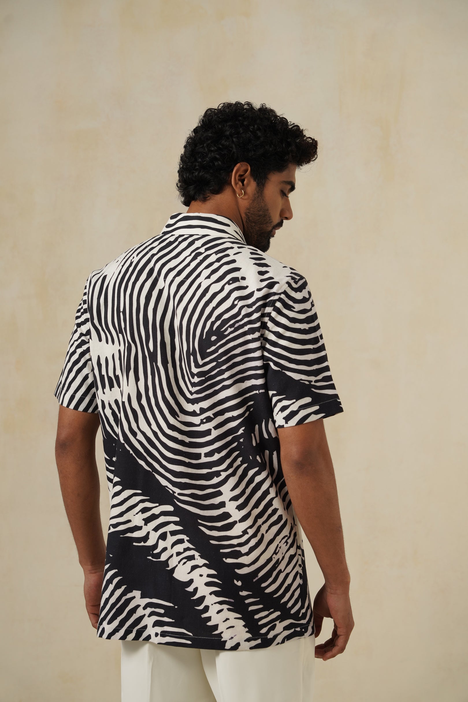 BW Mirage | Men's Printed Cotton-Linen Shirt