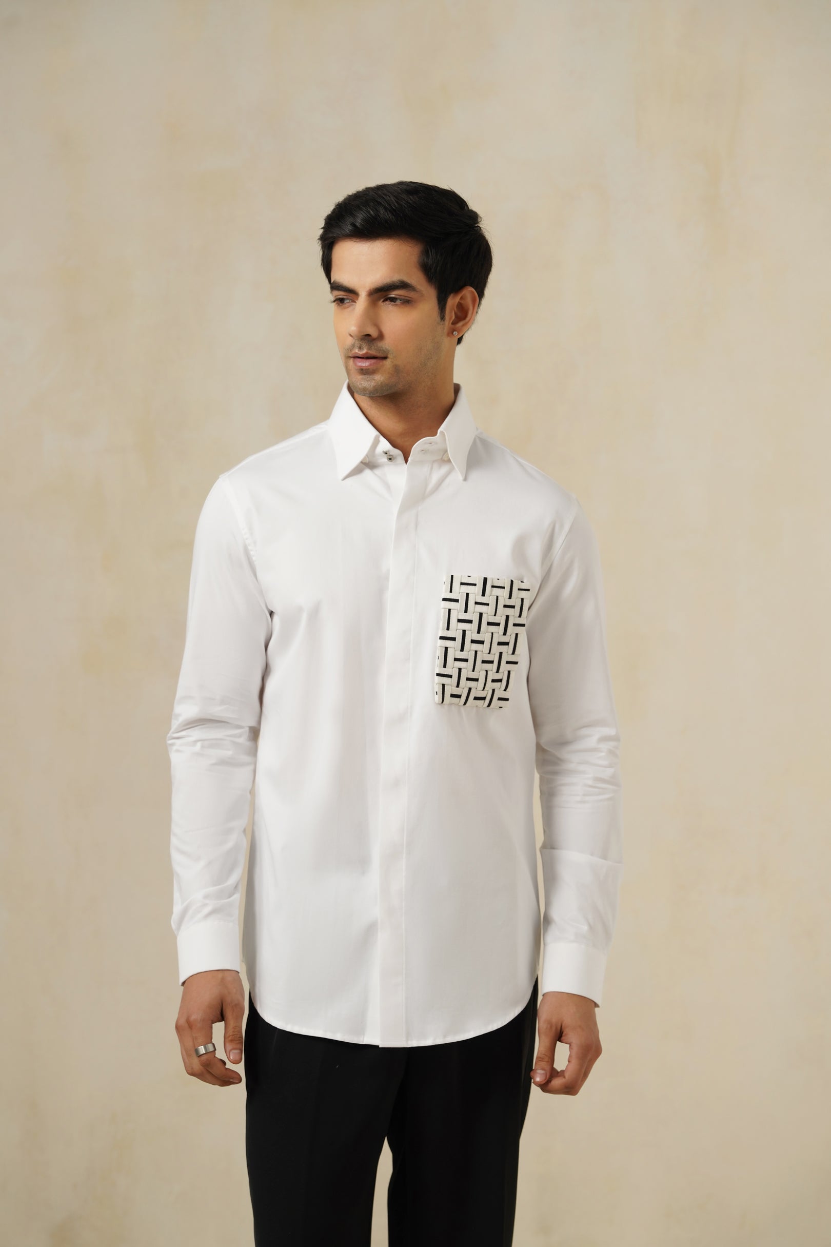 Woven Luxe | Men's White Cotton Shirt