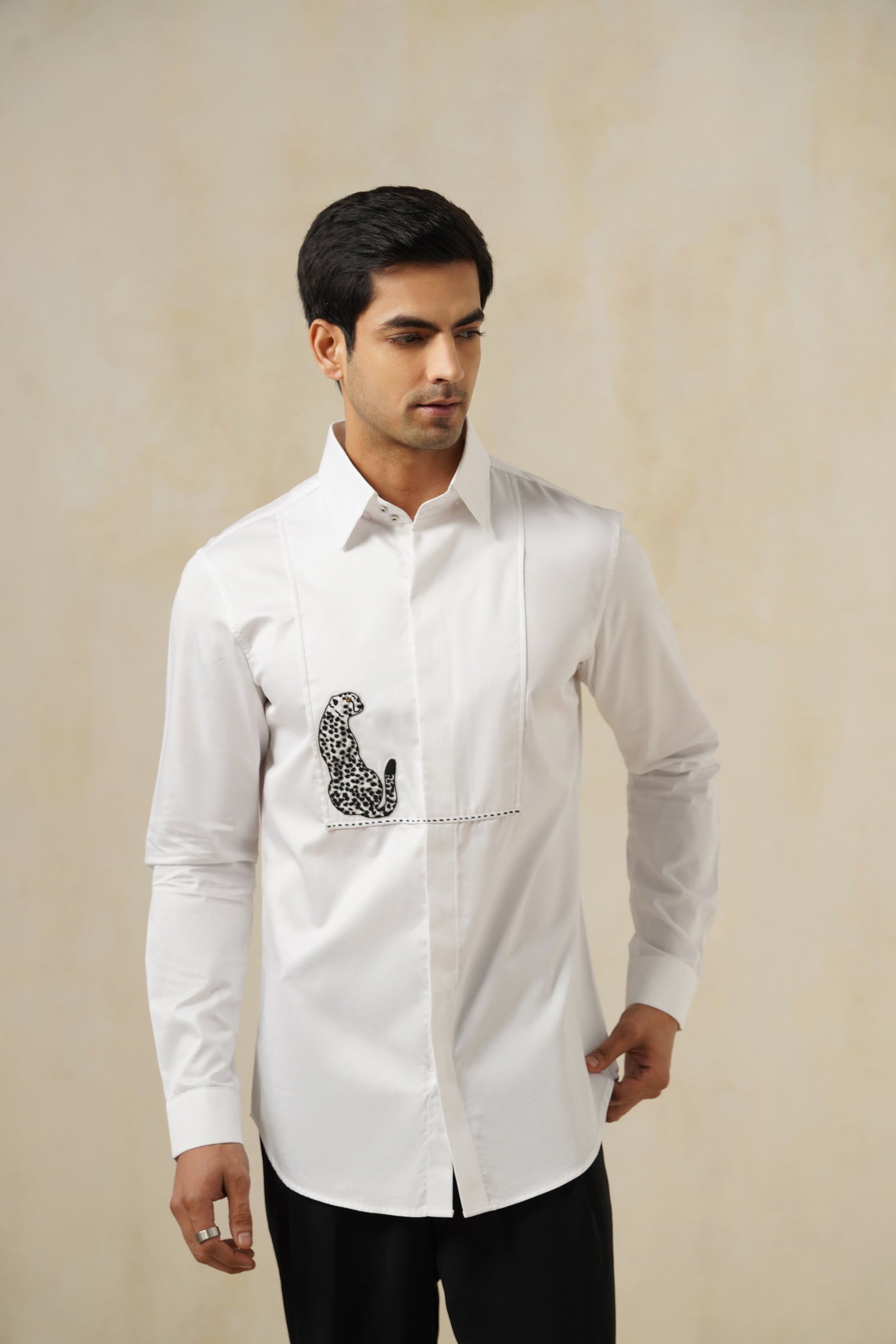 Wild Luxe | Men's Emb Cotton Shirt