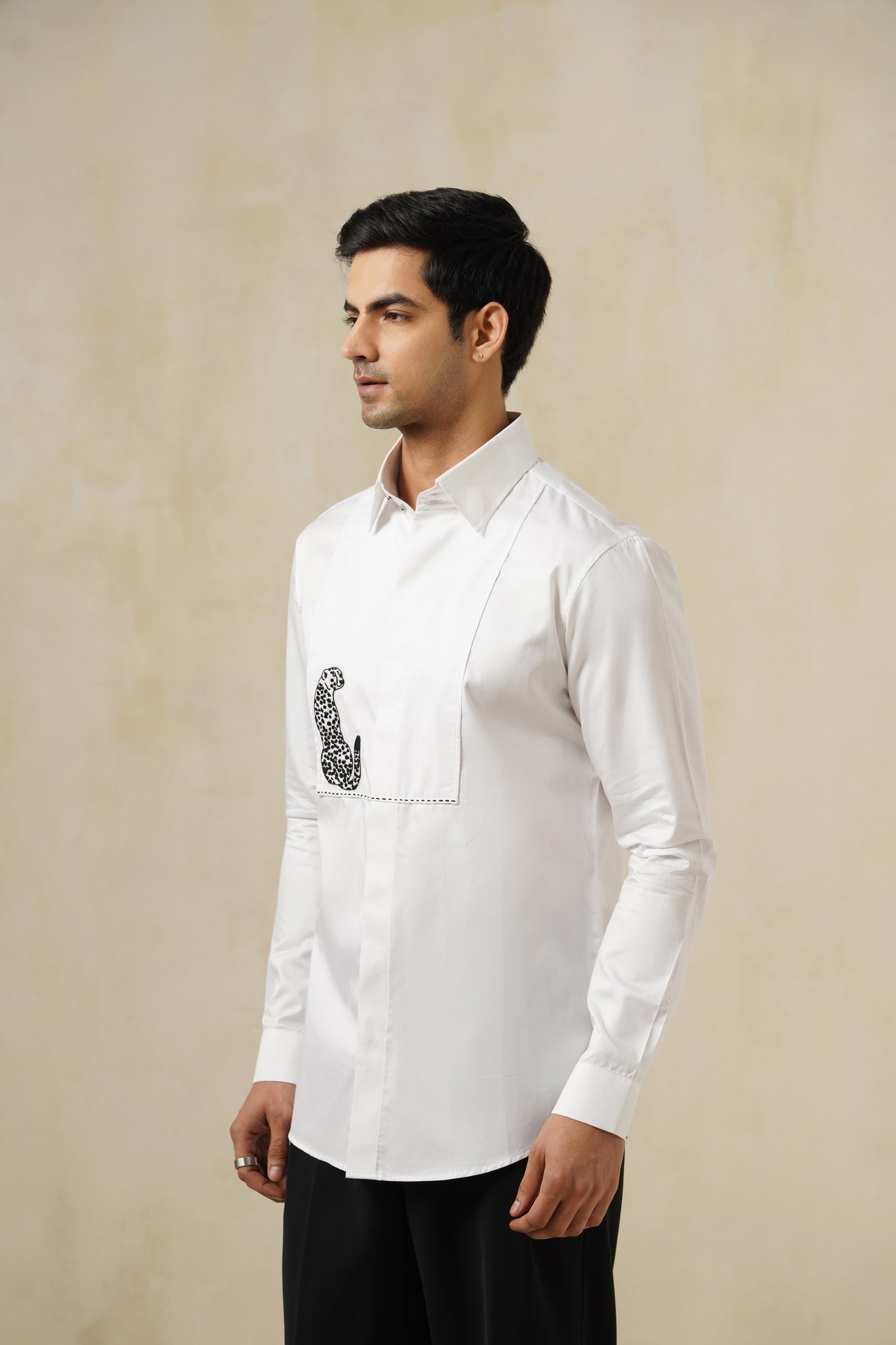 Wild Luxe | Men's Emb Cotton Shirt
