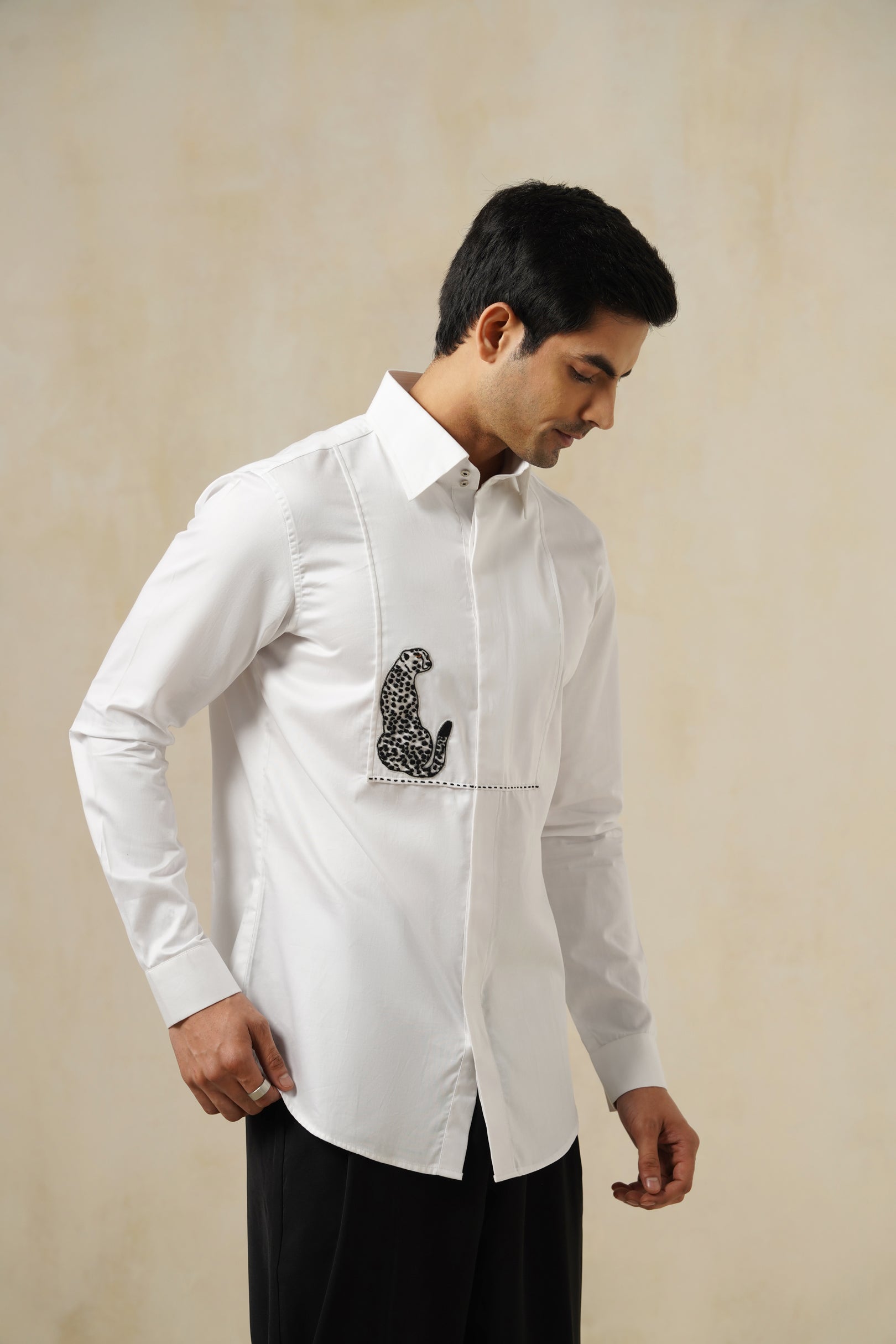 Wild Luxe | Men's Emb Cotton Shirt