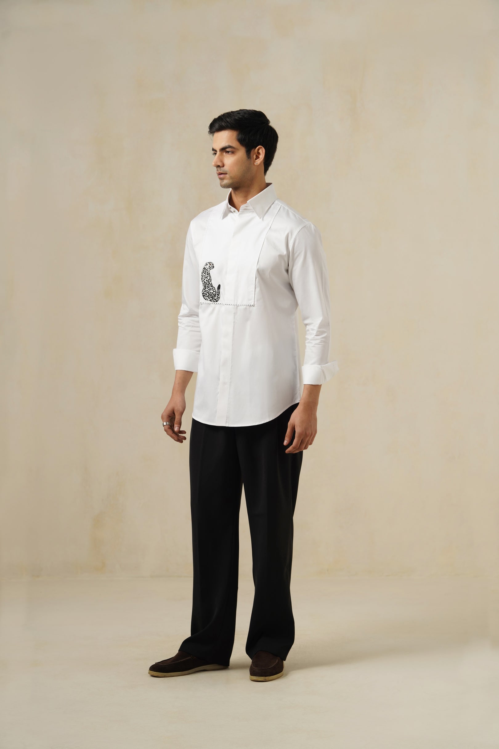 Wild Luxe | Men's Emb Cotton Shirt