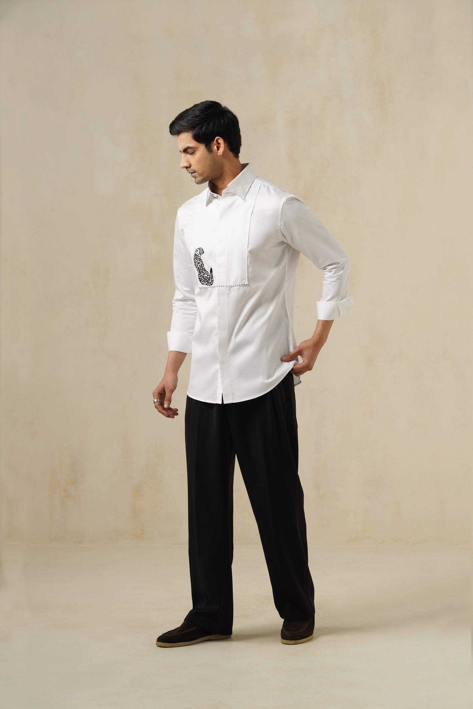 Wild Luxe | Men's Emb Cotton Shirt