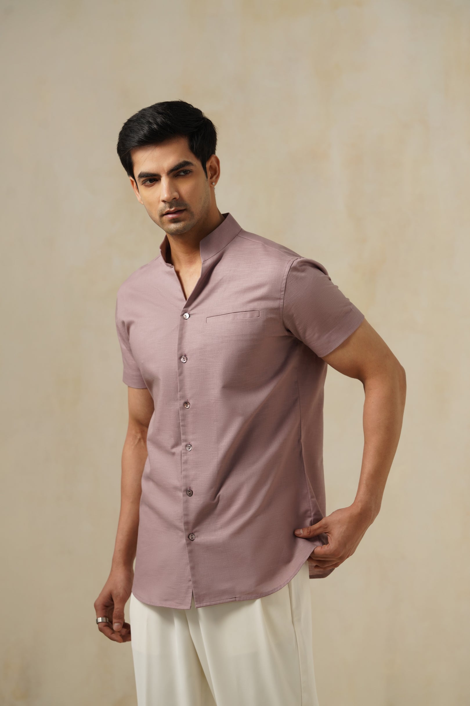 Mauve Evo Shirt | Men's Linen Shirt