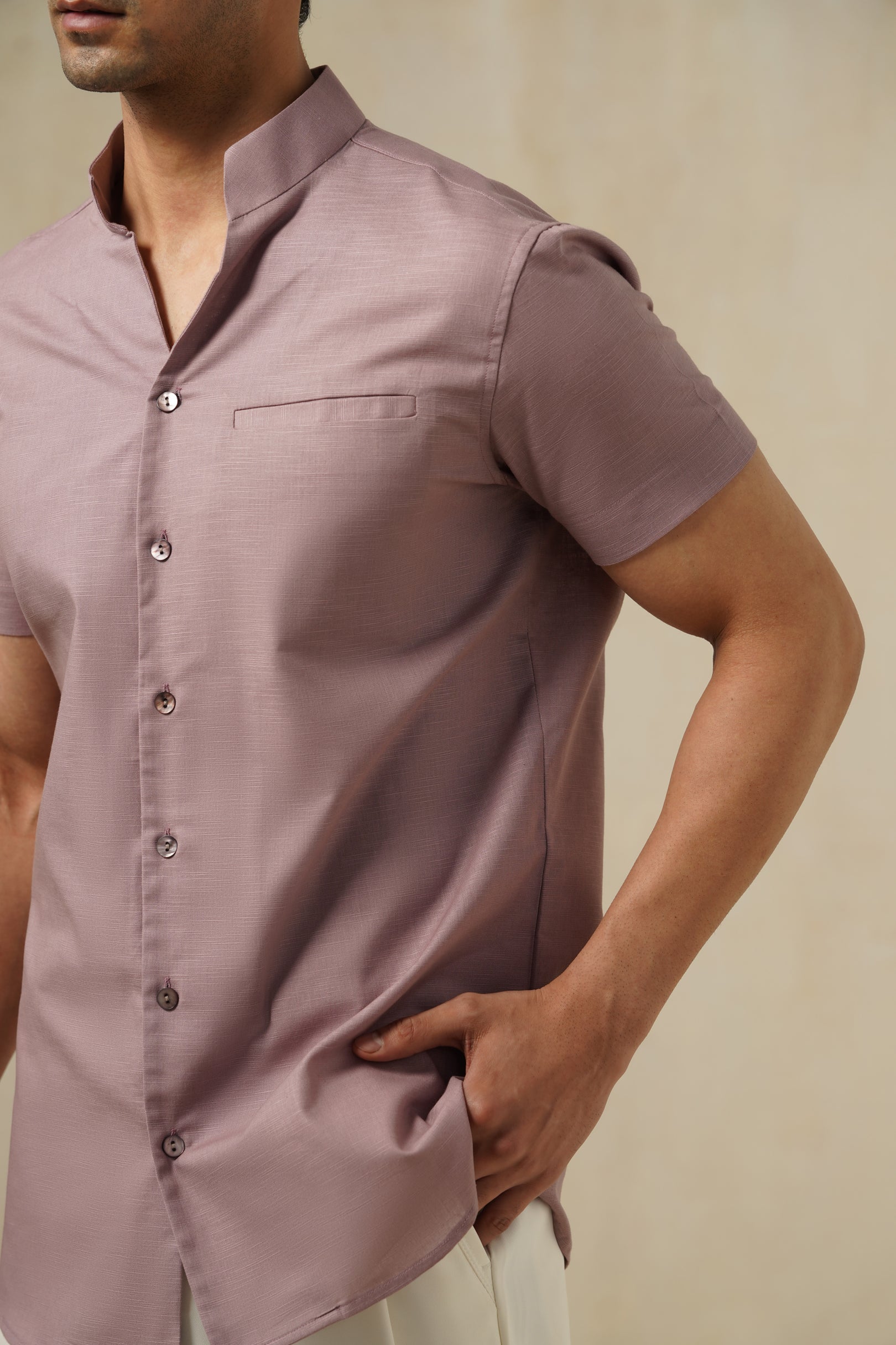 Mauve Evo Shirt | Men's Linen Shirt