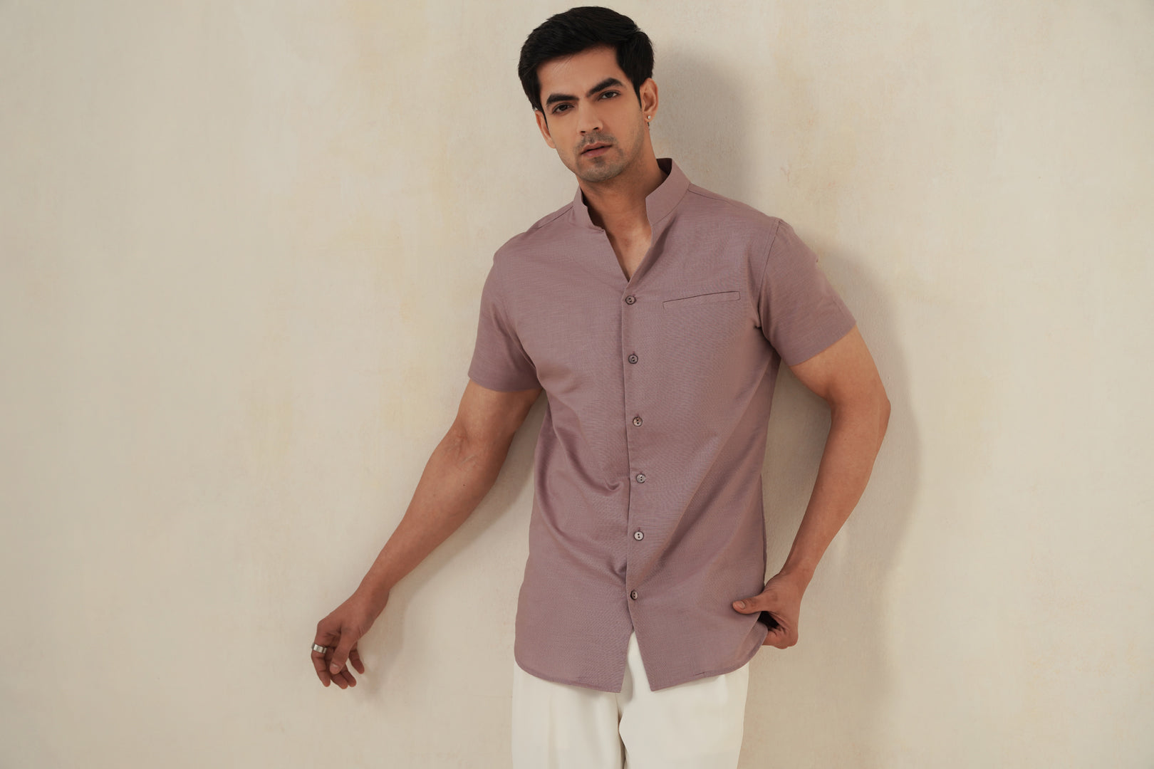 Mauve Evo Shirt | Men's Linen Shirt