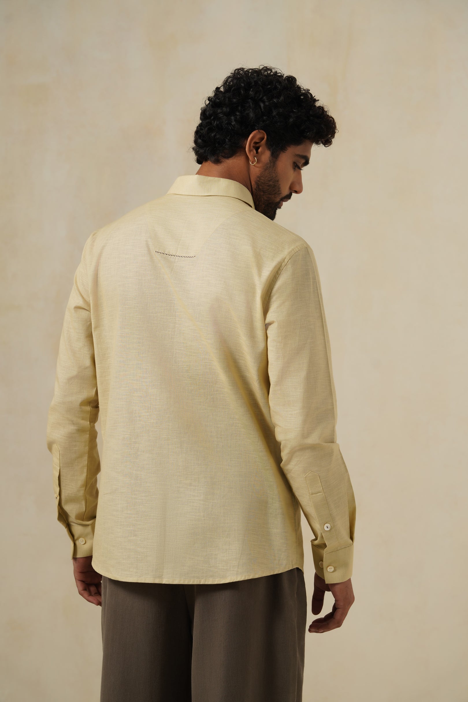 Desert Bloom | Men's Linen Emb Shirt