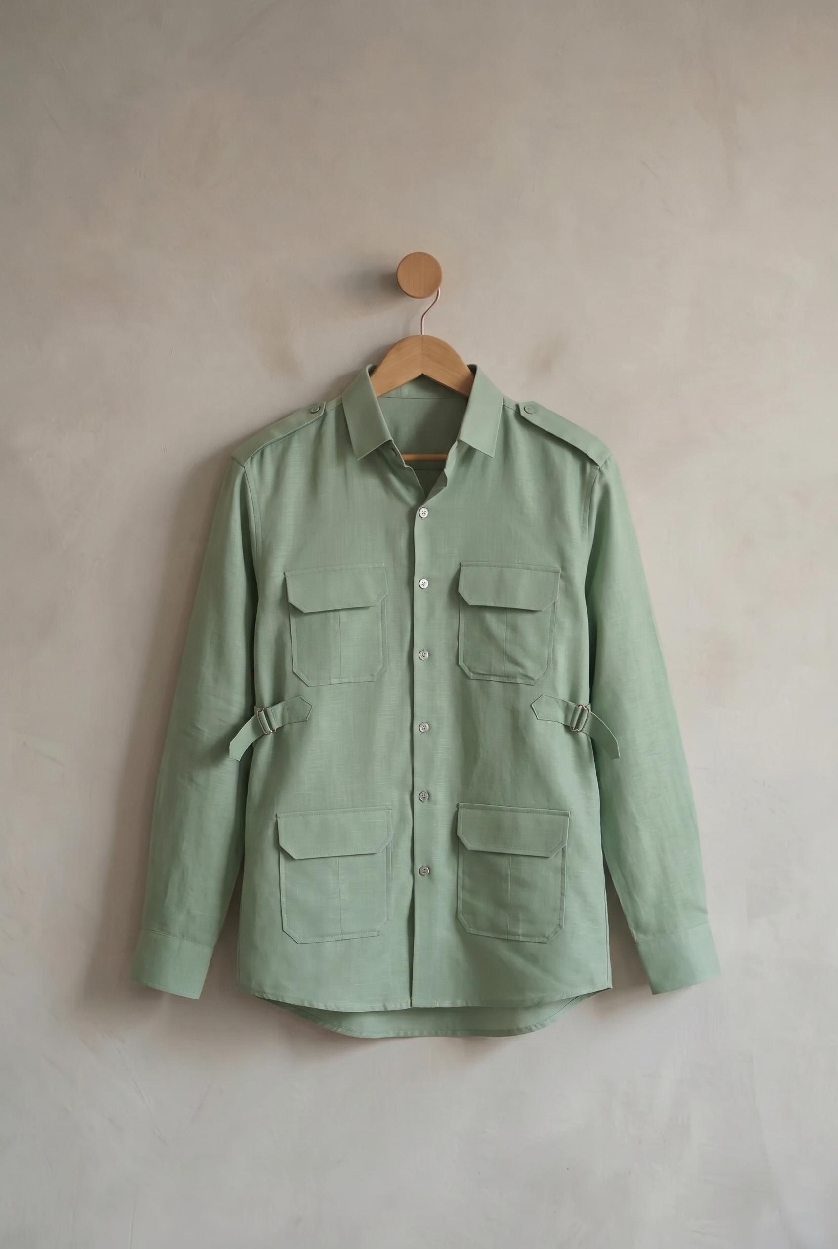 Sage Safari | Men's Linen Shirt