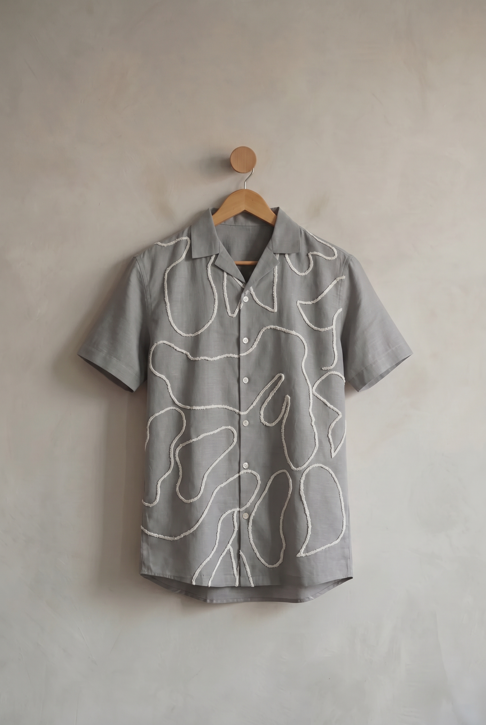 Freeform Grey | Men's Grey Cotton-Linen Shirt