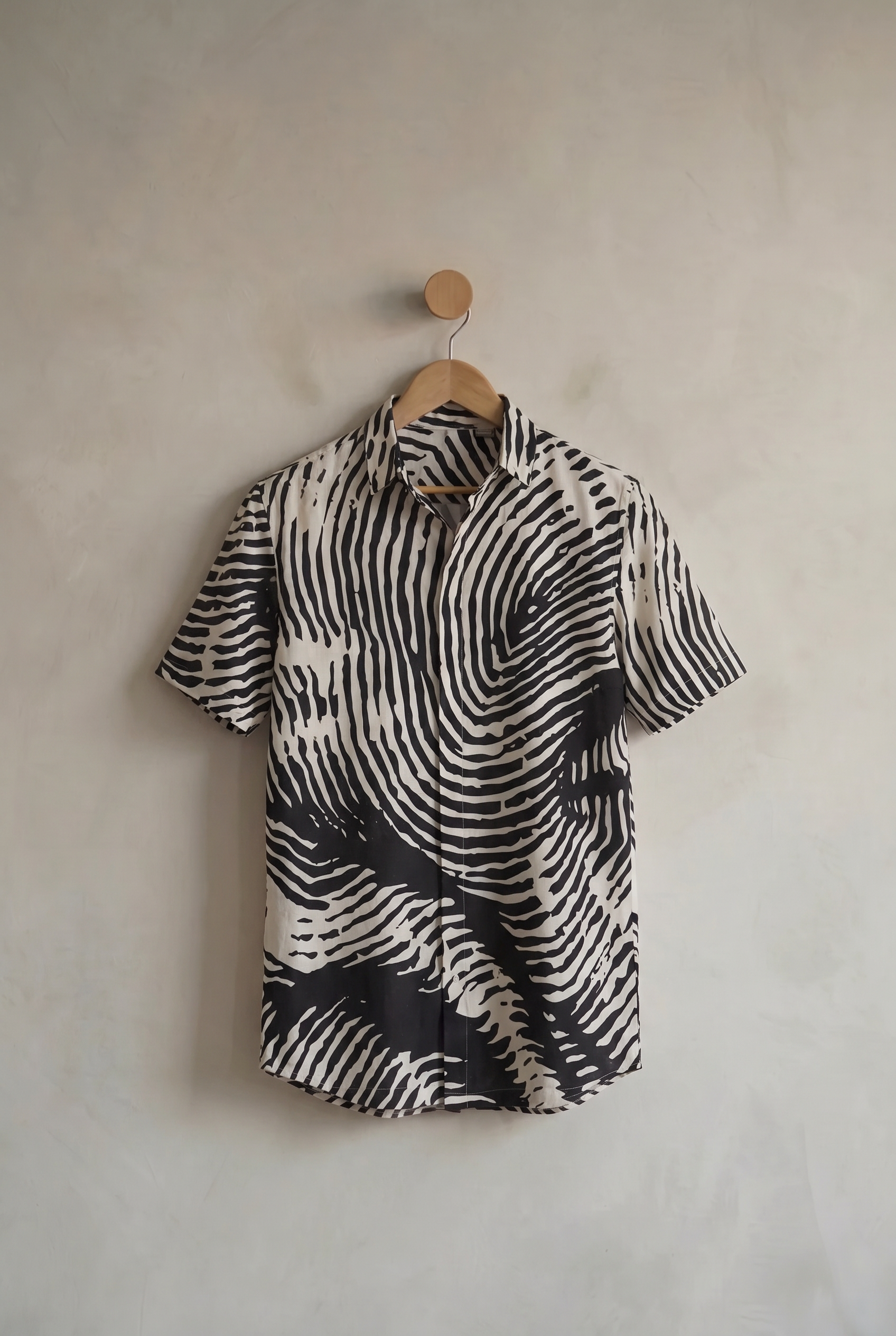 BW Mirage | Men's Printed Cotton-Linen Shirt