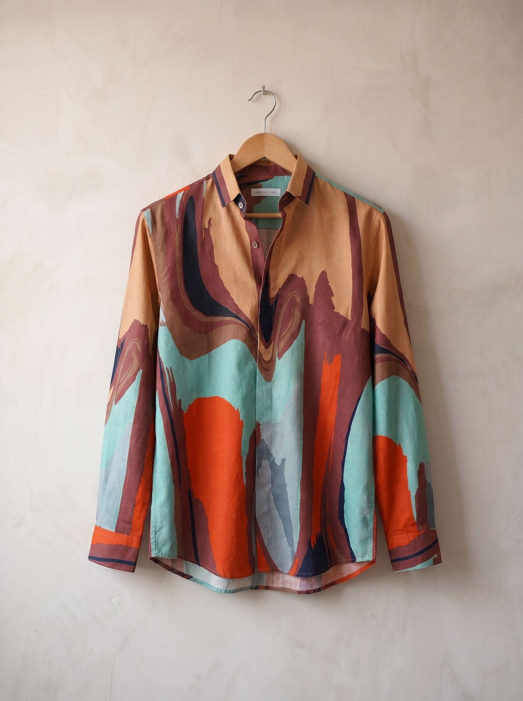 Flow Tan Cotton-Linen Shirt