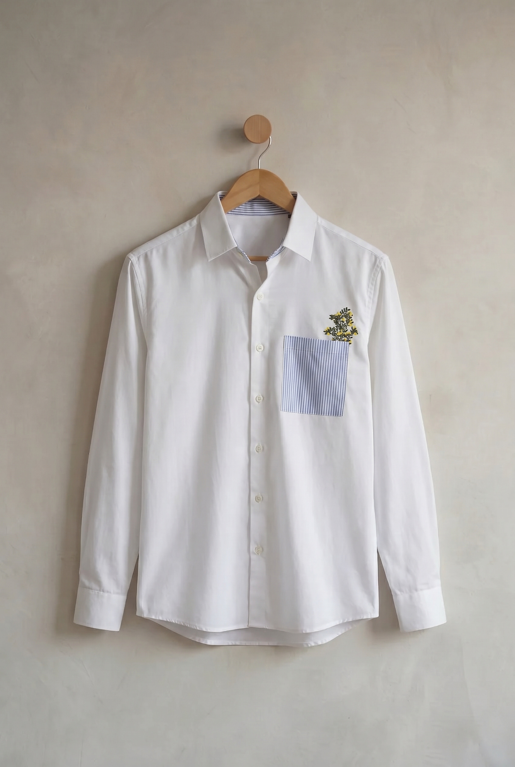 Maison Bloom | Men's White Cotton Shirt